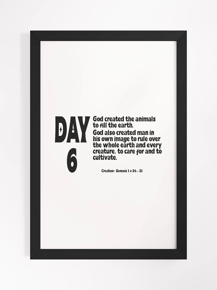 CREATION: DAY 6 Christian, Jesus, faith, God, Bible, Christianity, Jesus Christ, religion, Bible Verse, Love product image (2)