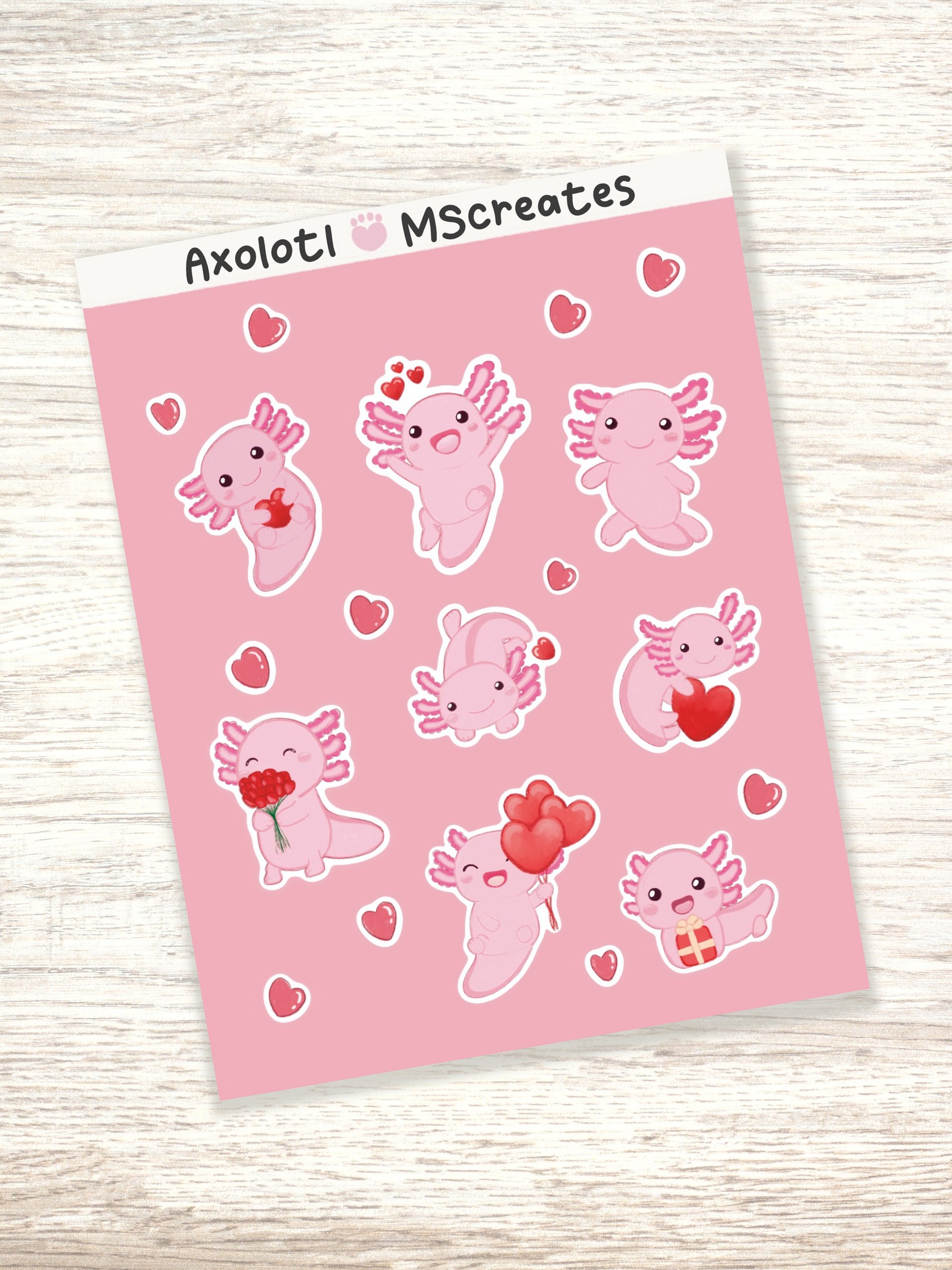 Axolotl Sticker Sheet product image (2)
