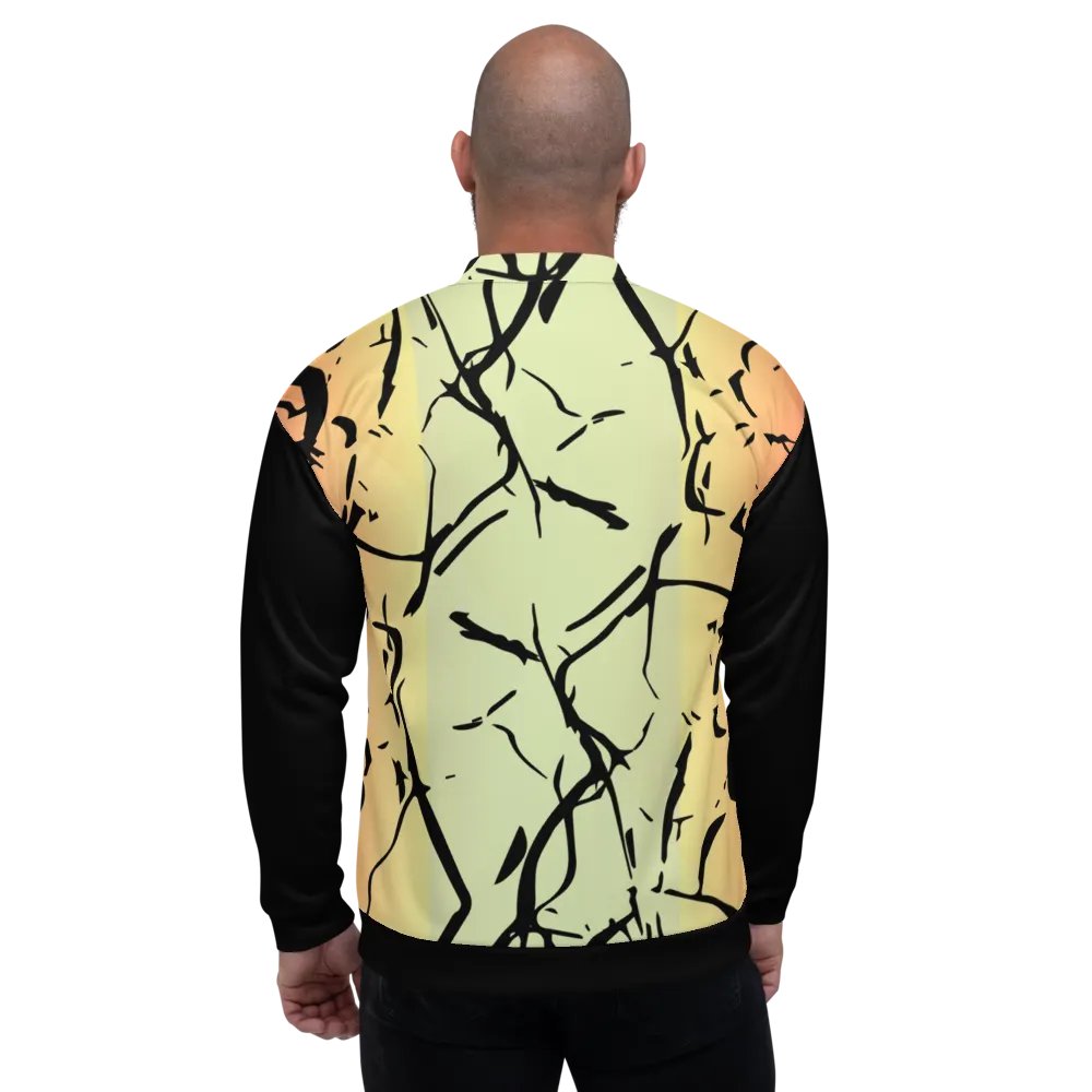All-over Print Bomber Jacket by Sublicolor 144 /Lime- Orange/Enigma product image (2)