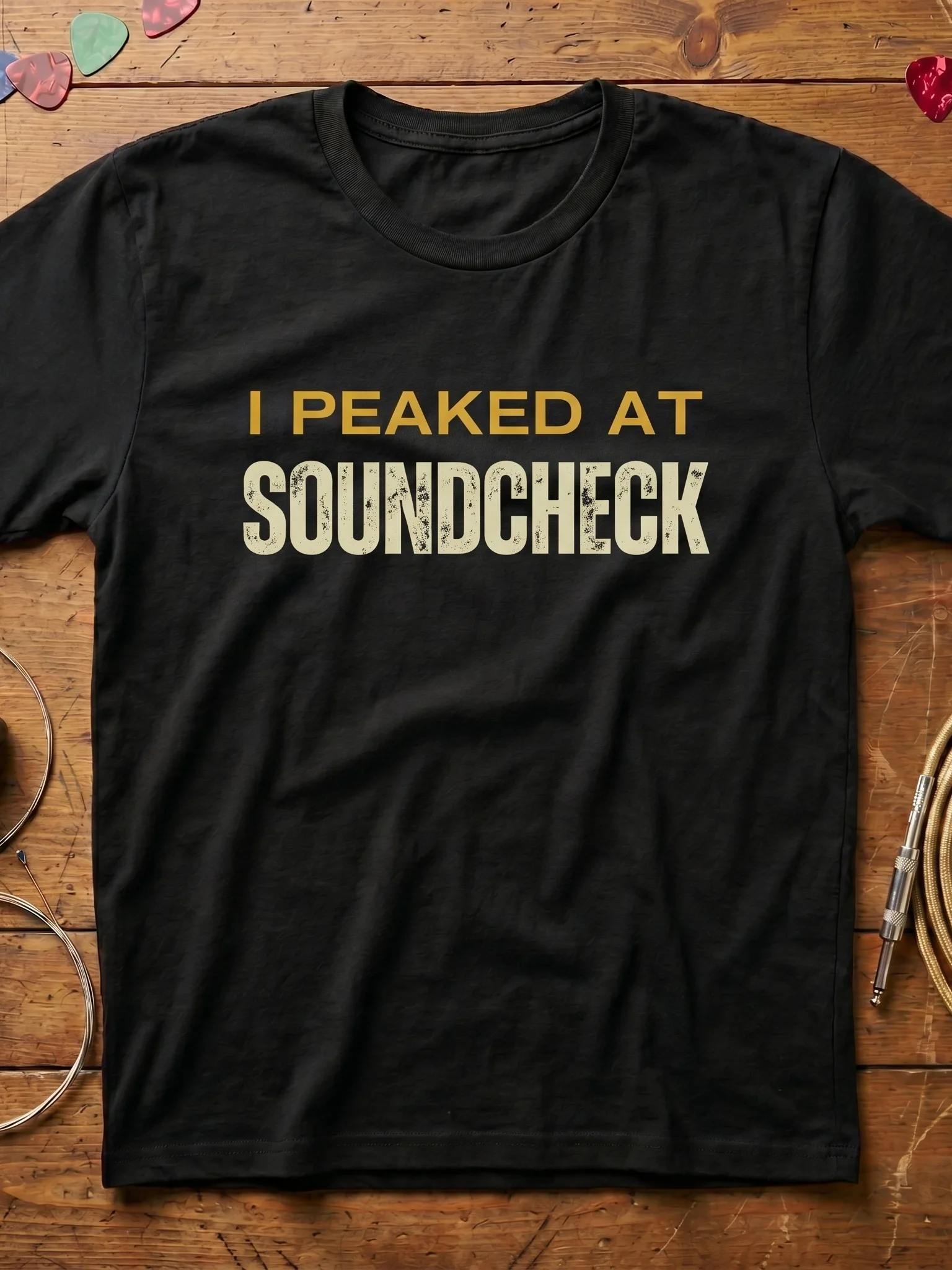I peaked at soundcheck Guitar T-Shirt product image (1)