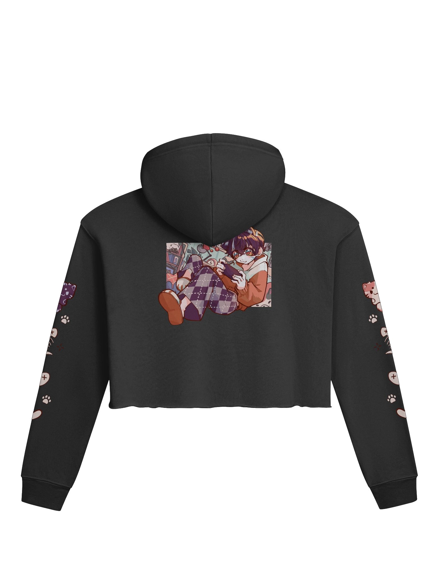 Gamer Cat Cropped Hoodie product image (4)