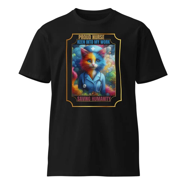 Whimsical Nurse Cat Unisex T-Shirt product image (1)