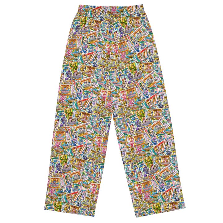 Jugoslovenski inflatorni dinar 1993 (Kolaž/mozaik) All-Over Print Unisex Wide-Leg Pants product image (1)