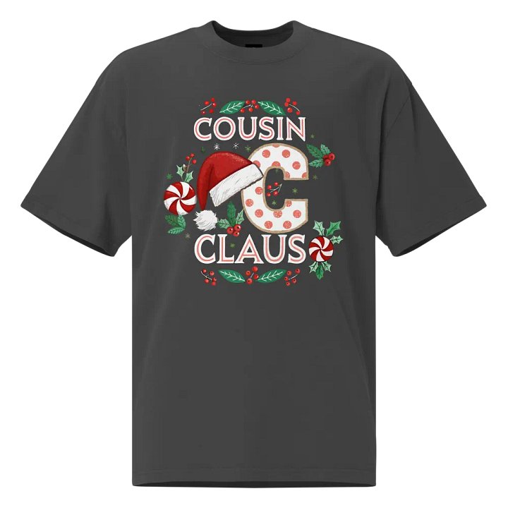 Festive 'Cousin Claus' Oversized Tee product image (1)