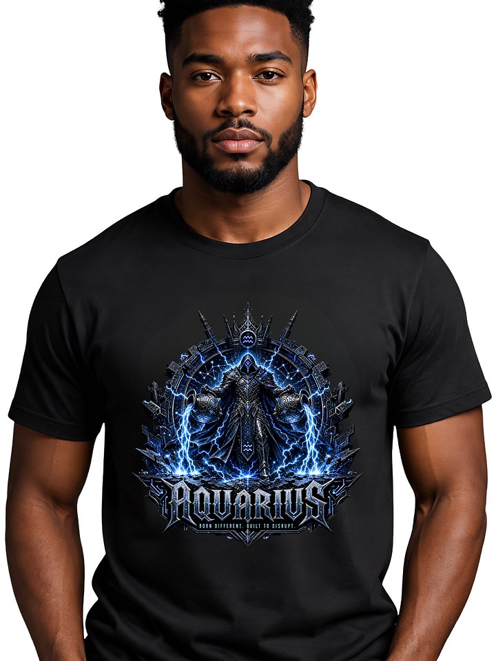 Aquarius Zodiac Gothic Streetwear Graphic Tee product image (1)