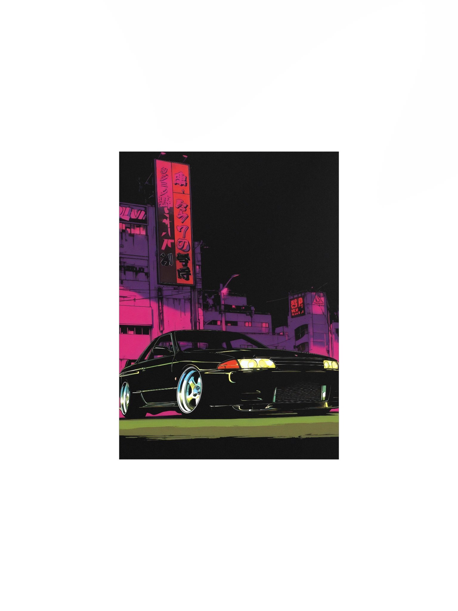 NEON DRIFT Matte Poster product image (1)