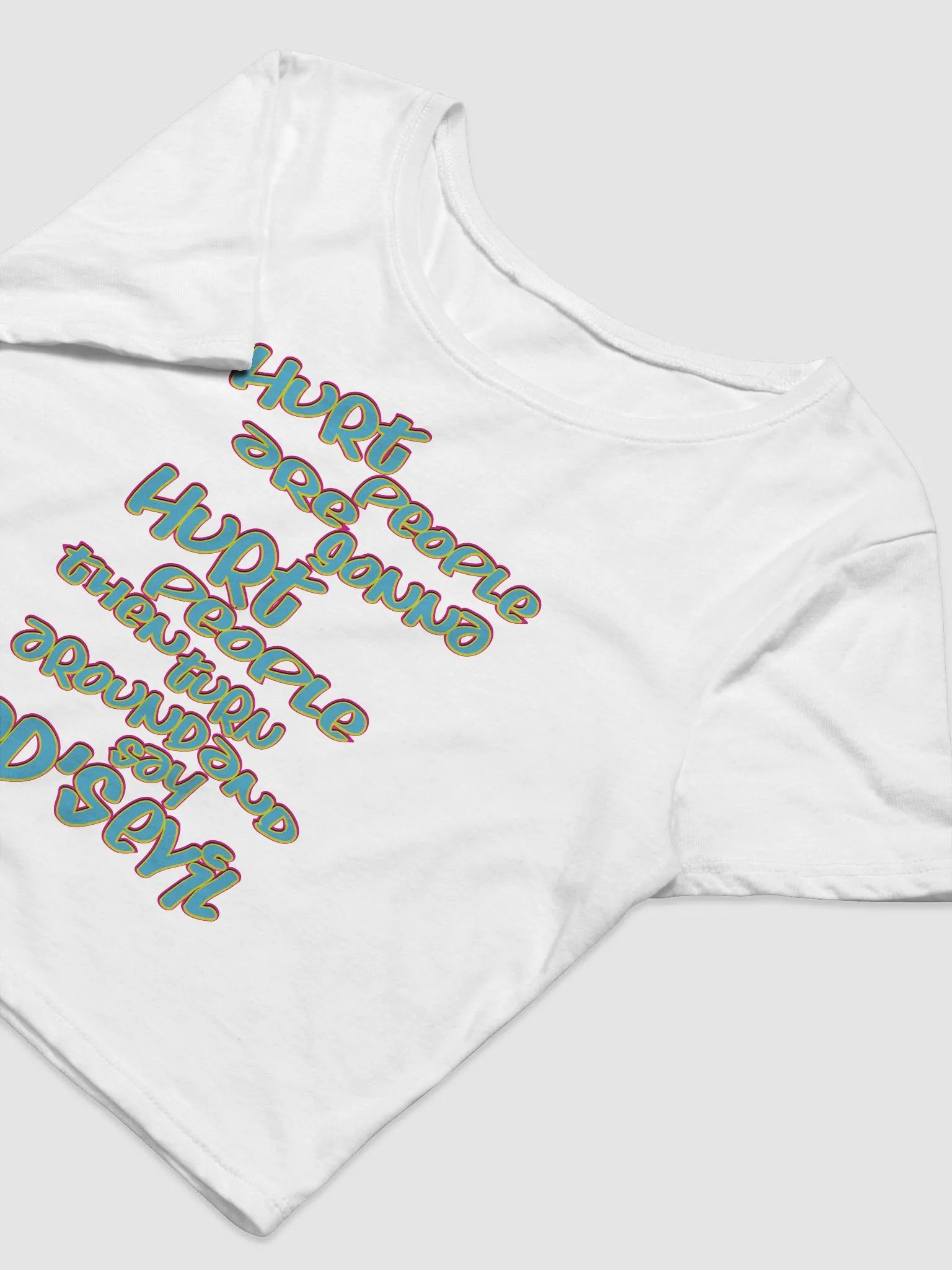 Hurt People - Blue Graffiti - Bella+Canvas Women's Crop Tee product image (1)