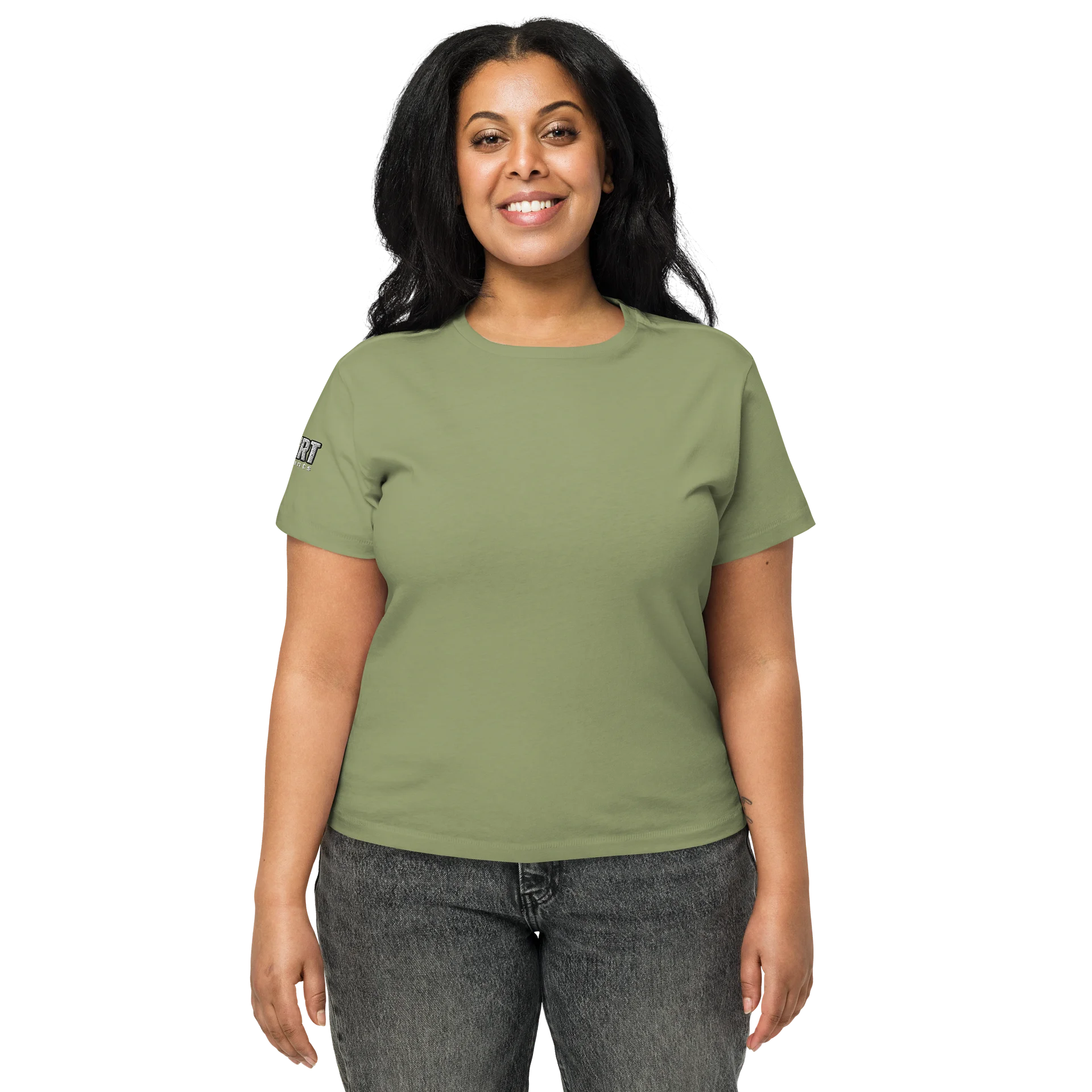 Embroidered Women's High-Waisted Tee- Shirt not Pants sleeve product image (46)