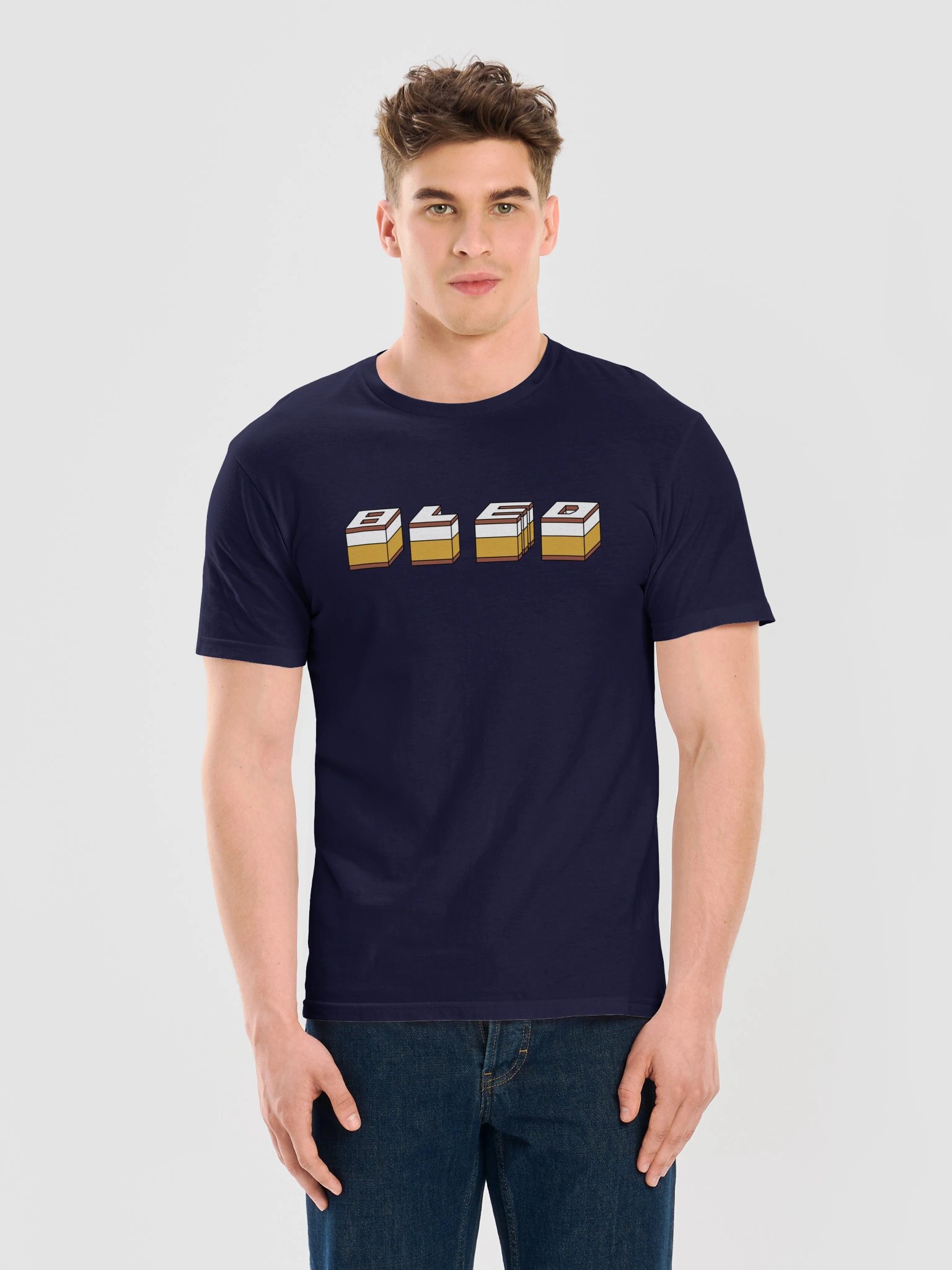 Bled Kremšnita Blocks | Unisex T-shirt product image (5)