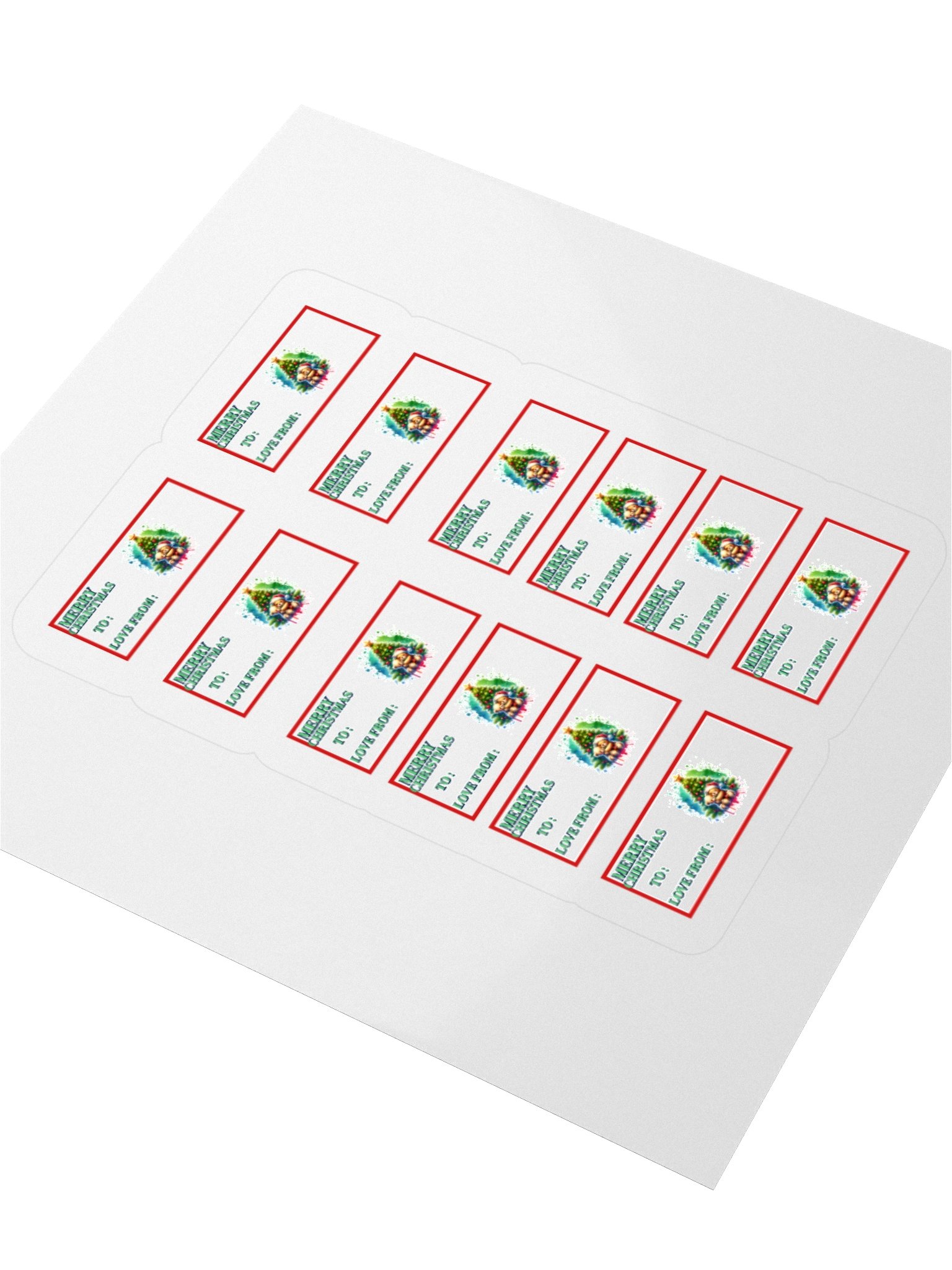 Festive Teddy Bear Christmas Stickers Set product image (7)