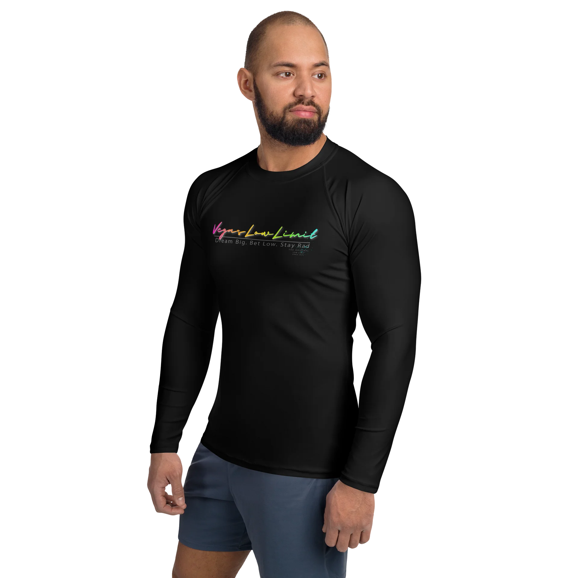 Vegas Low Limit Men's Rash Guard - Black product image (3)