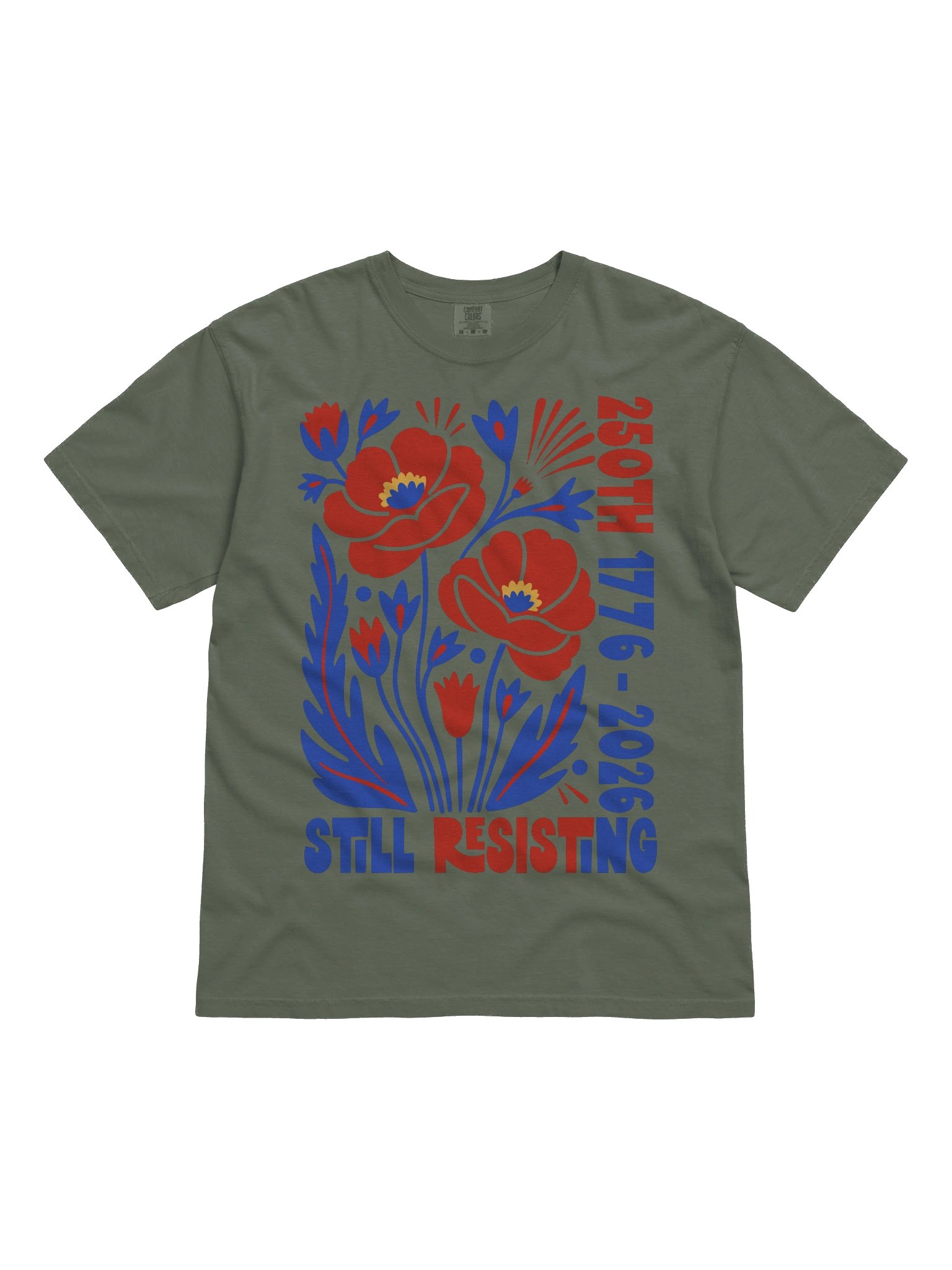 Still Resisting Boho Astract Poppies, 250th Bday Shiirt product image (3)