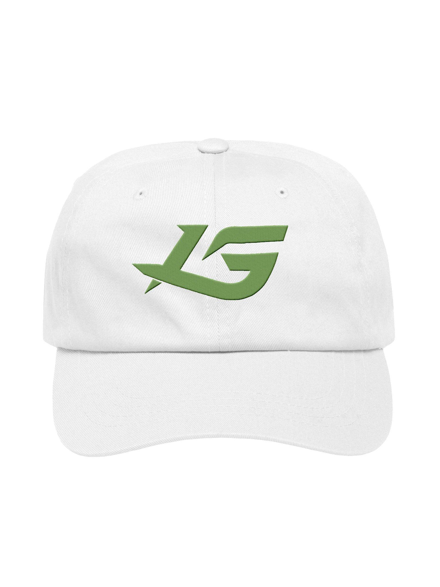 Luminon Embroidered Dad Hat - White/Green product image (1)