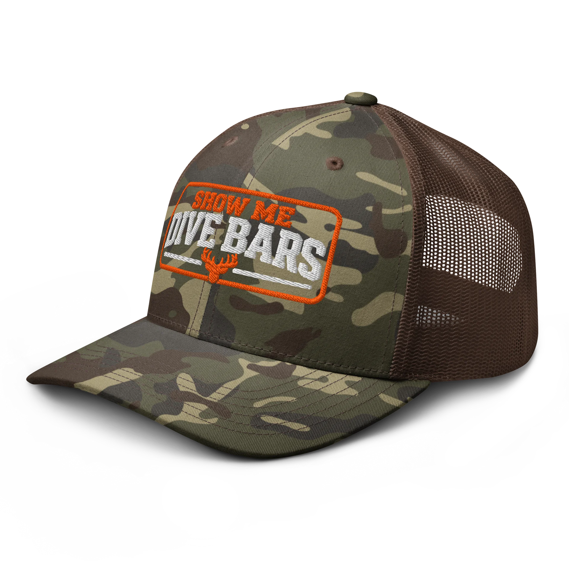 Show Me Dive Bars Camo Trucker Hat product image (4)