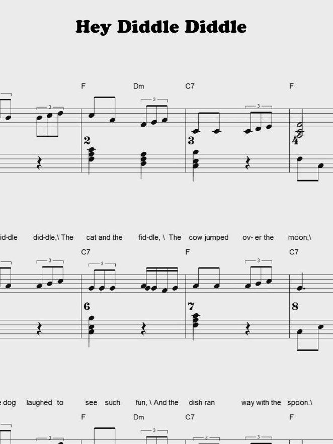 Hey Diddle Diddle - CS - Piano sheet music product image (1)