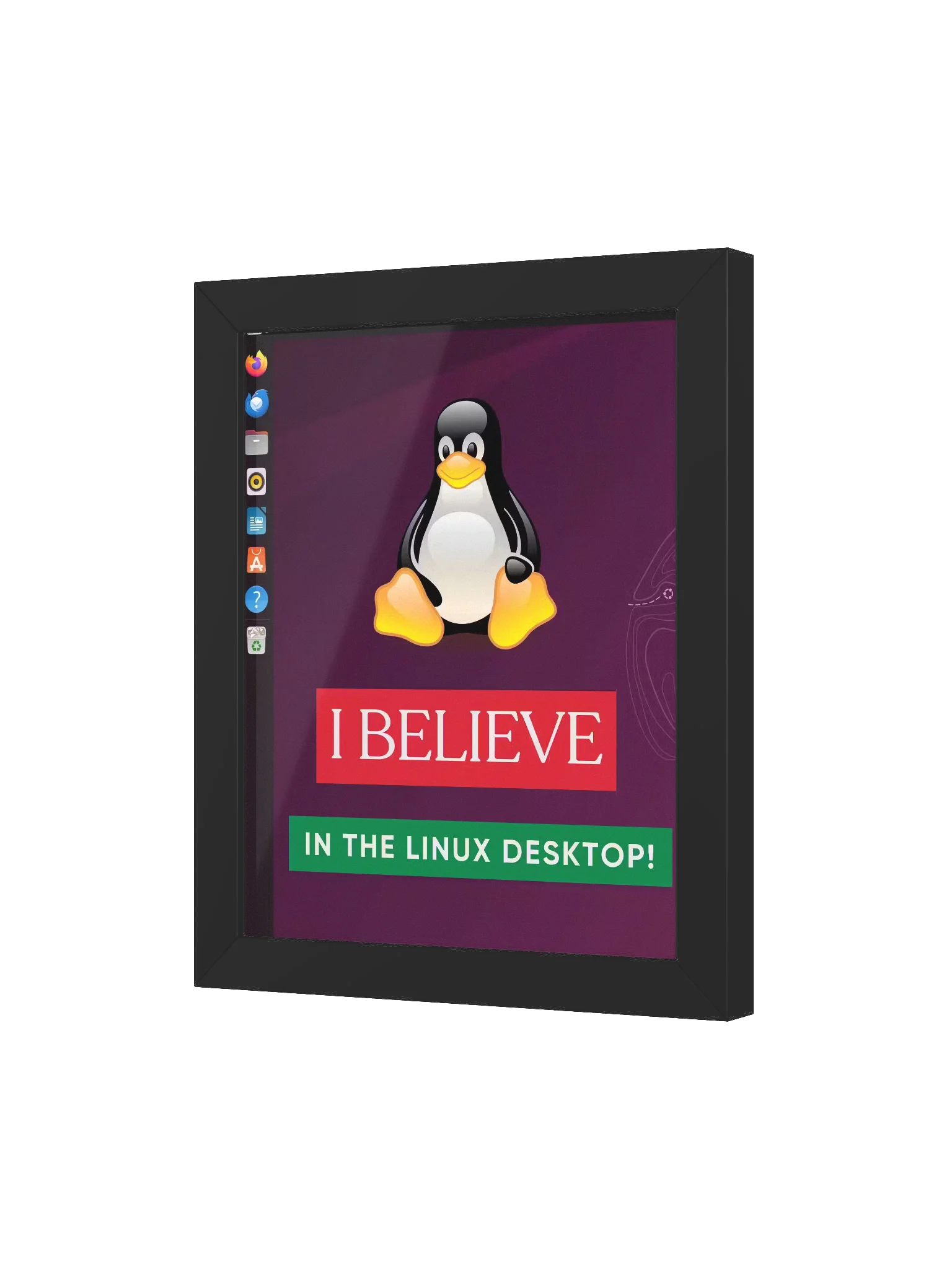 "I Believe In The Linux Desktop" 8" x 10" Framed Print product image (3)
