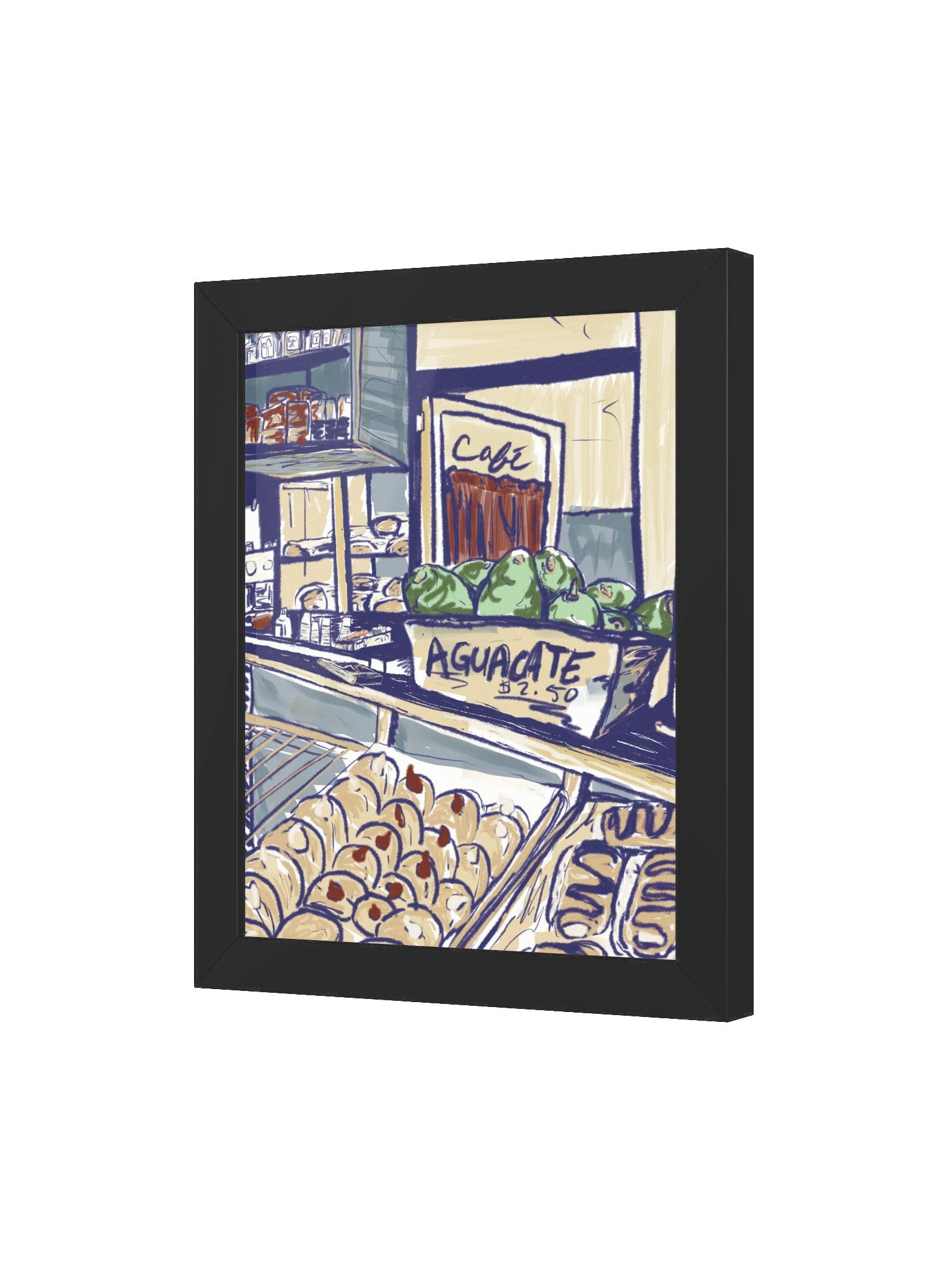 Una libra de jamón, queso y huevo | Framed Art Print product image (19)
