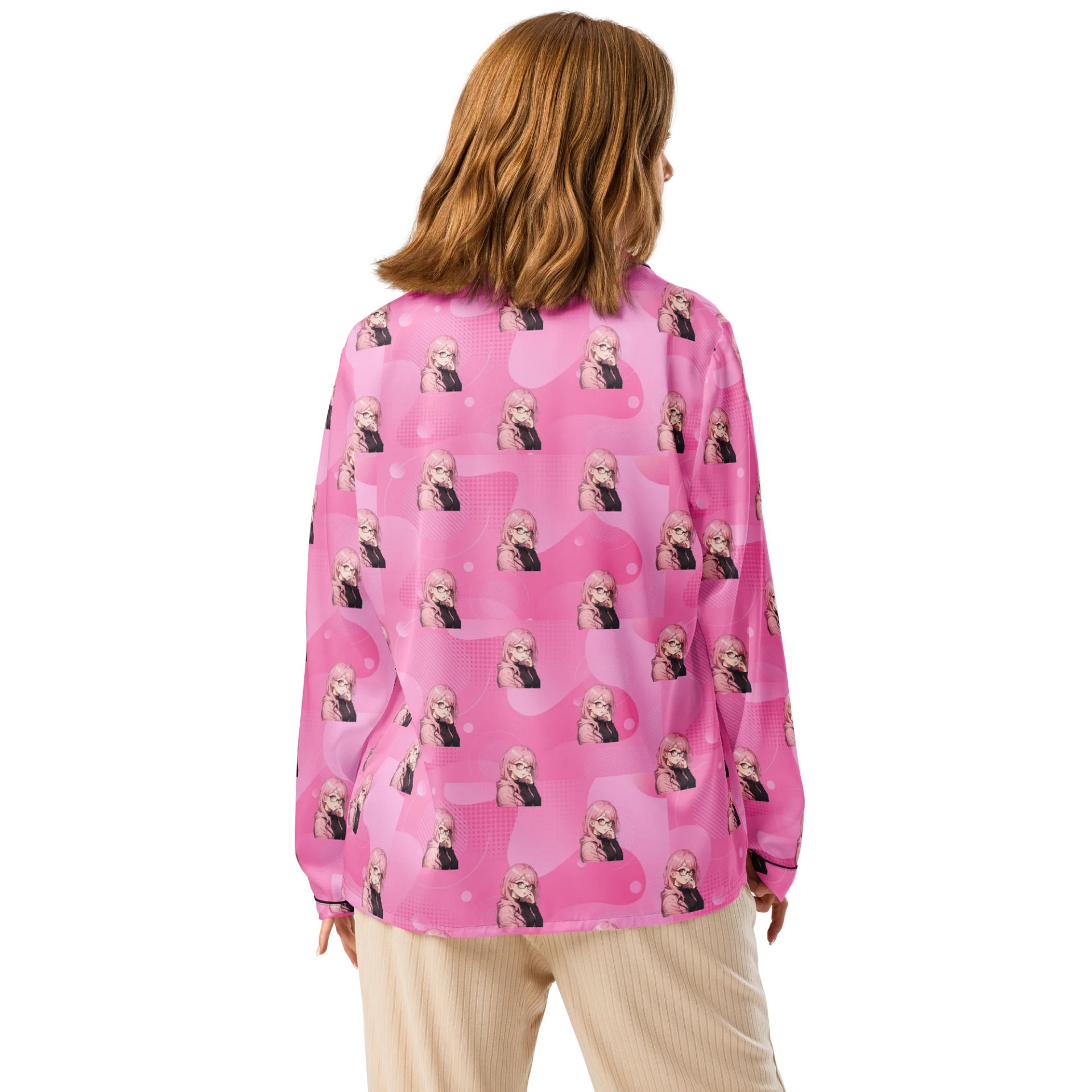 (PINK WAIFU) K Women's Long Sleeve Pajama Top product image (2)