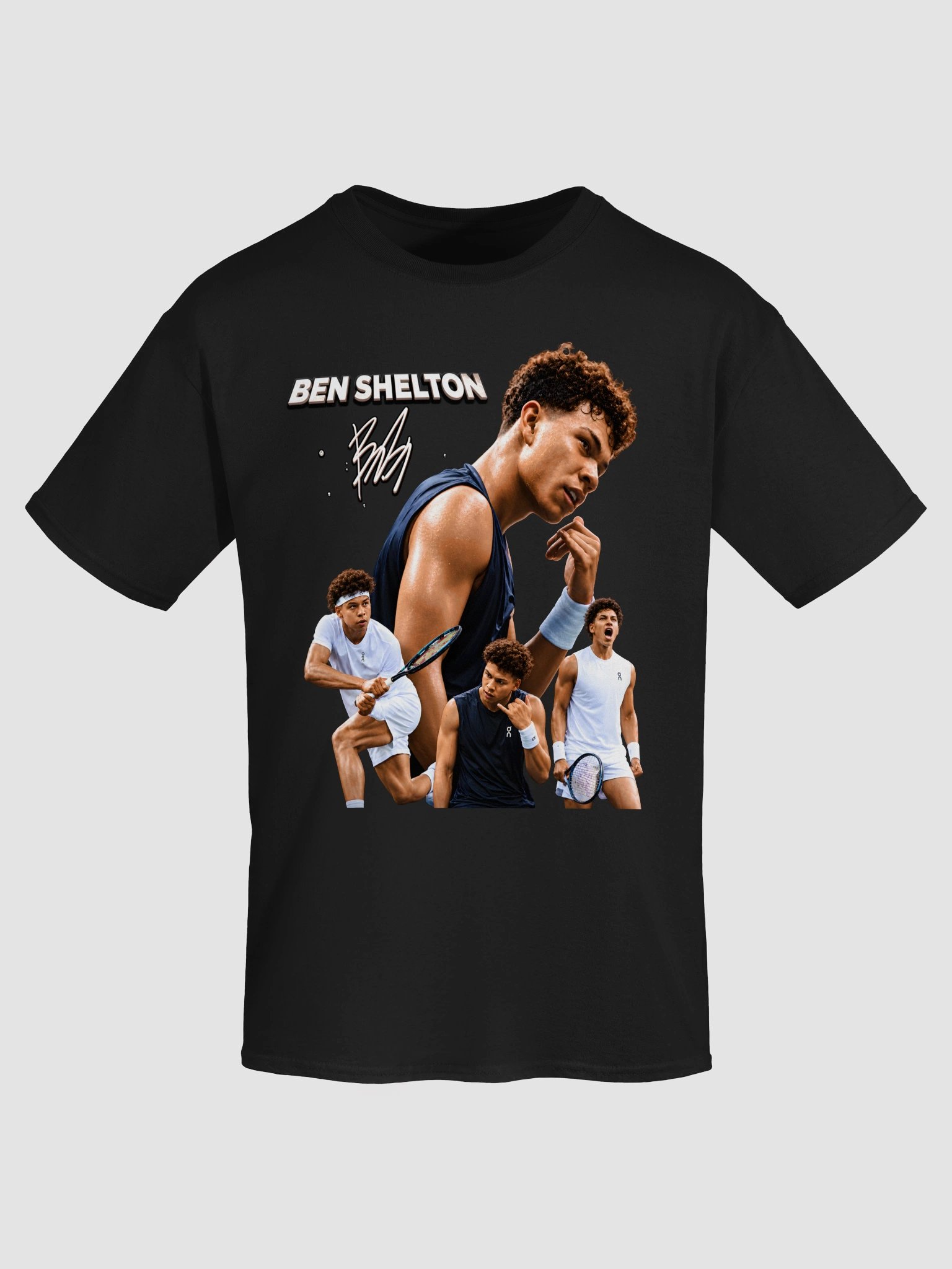 Ben Shelton Vintage Bootleg T-Shirt | Autograph Dialed In Tennis Shirt product image (4)