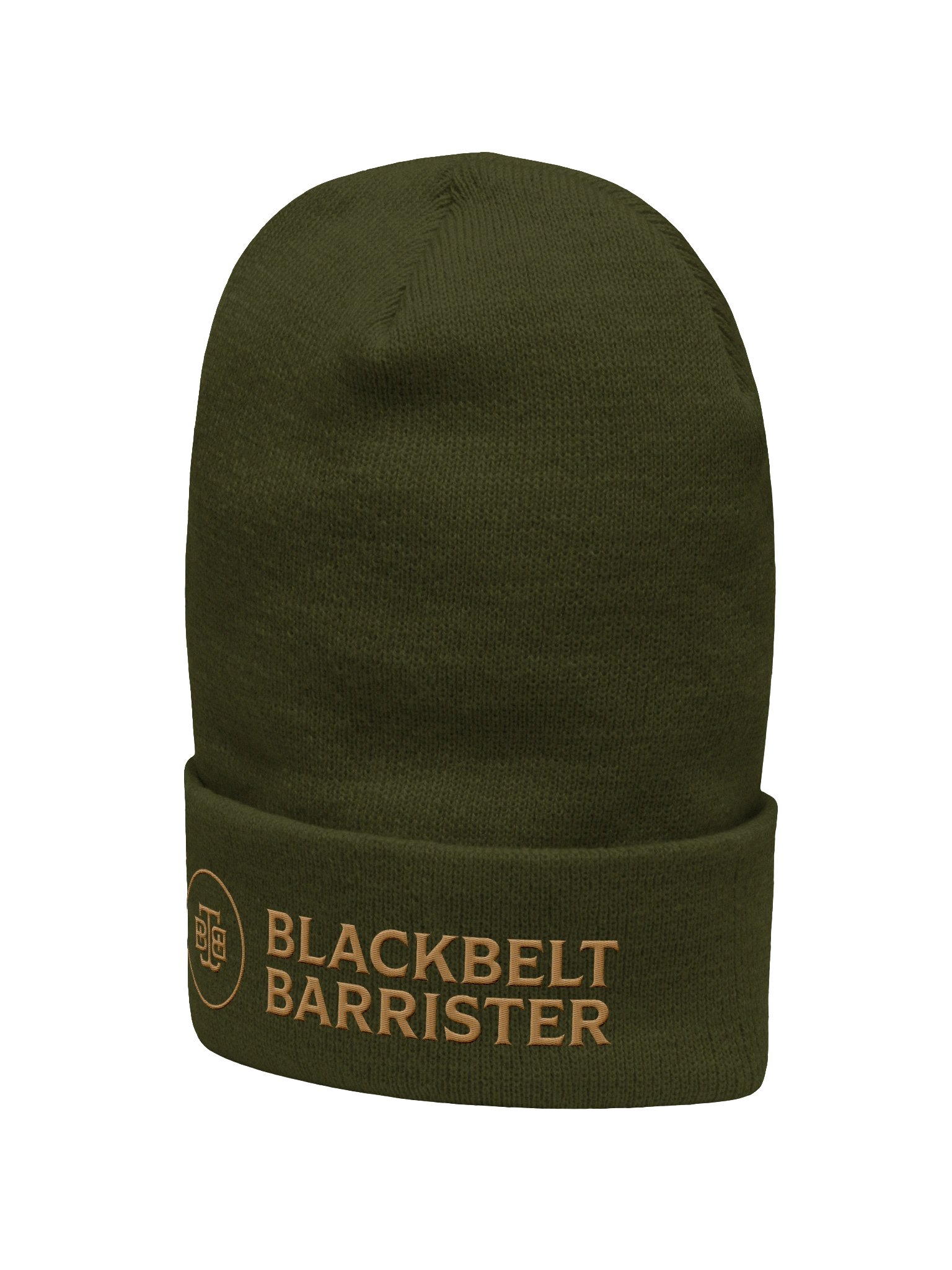 BBB Cuffed Beanie Olive & Gold product image (3)
