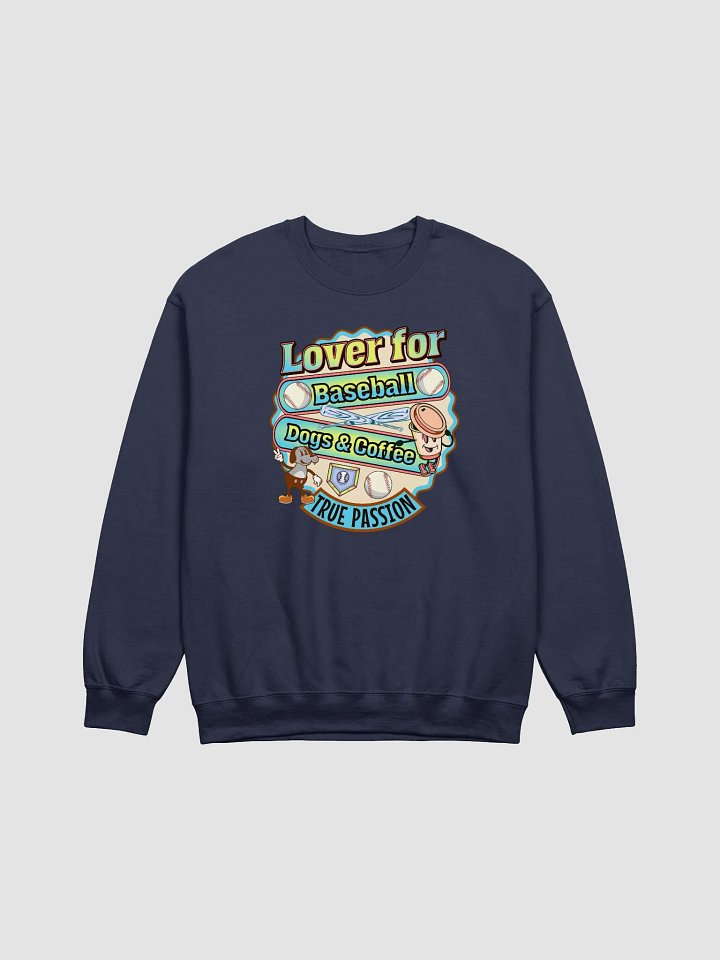 Lover For Baseball Dogs And Coffee Crewneck Sweatshirt product image (13)