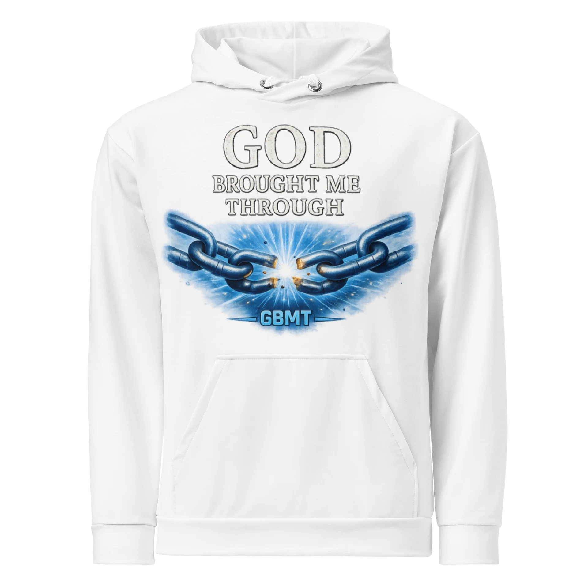God Brought Me Through Broken Chain Hoodie | GBMT Wear Your Testimony product image (1)