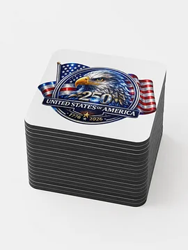 US 250th Anniversary Eagle Coaster — 20 Pack
