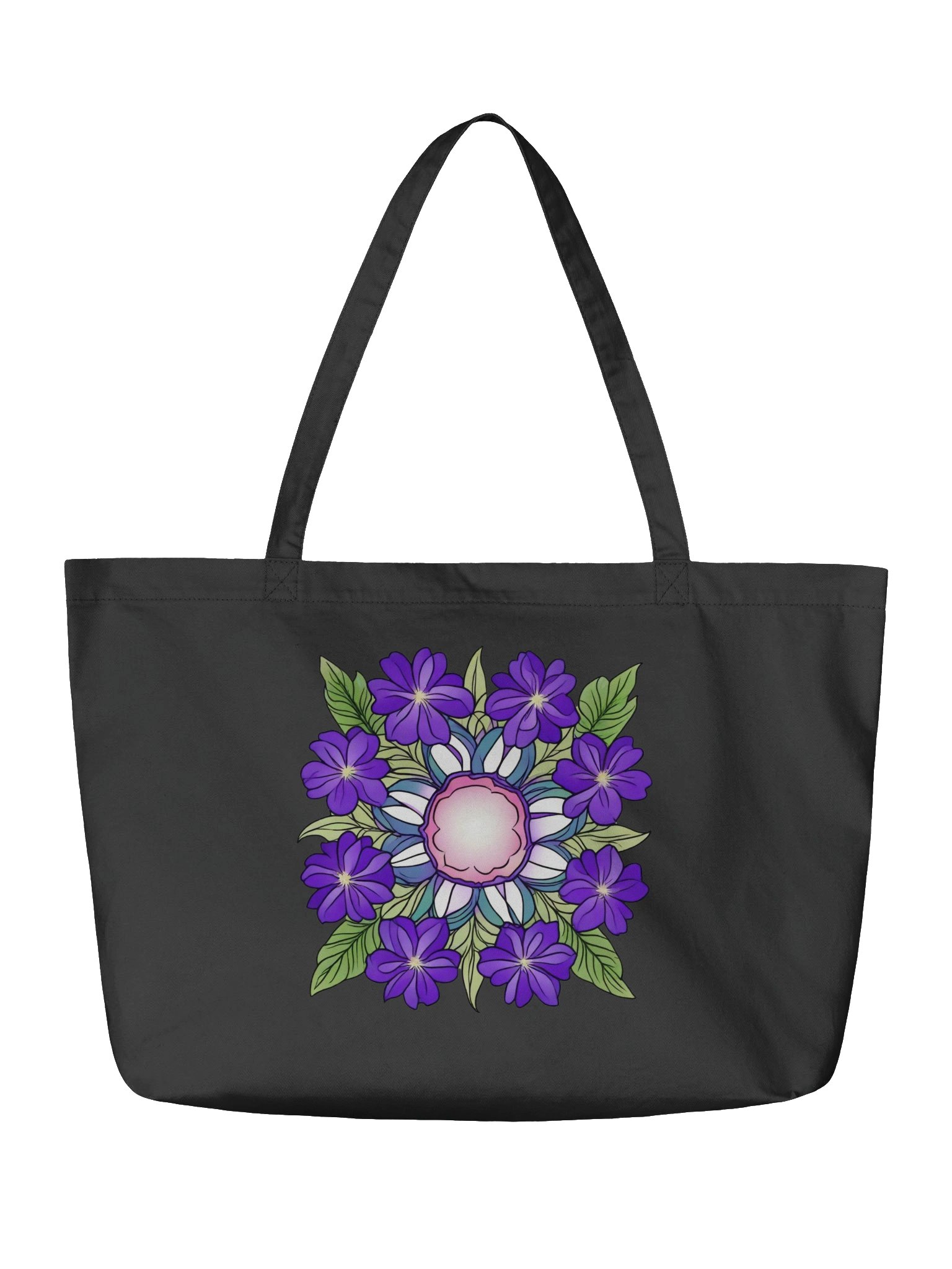 Celestial Petalwheel Mandala - Eco-conscious Organic Cotton Totes product image (3)
