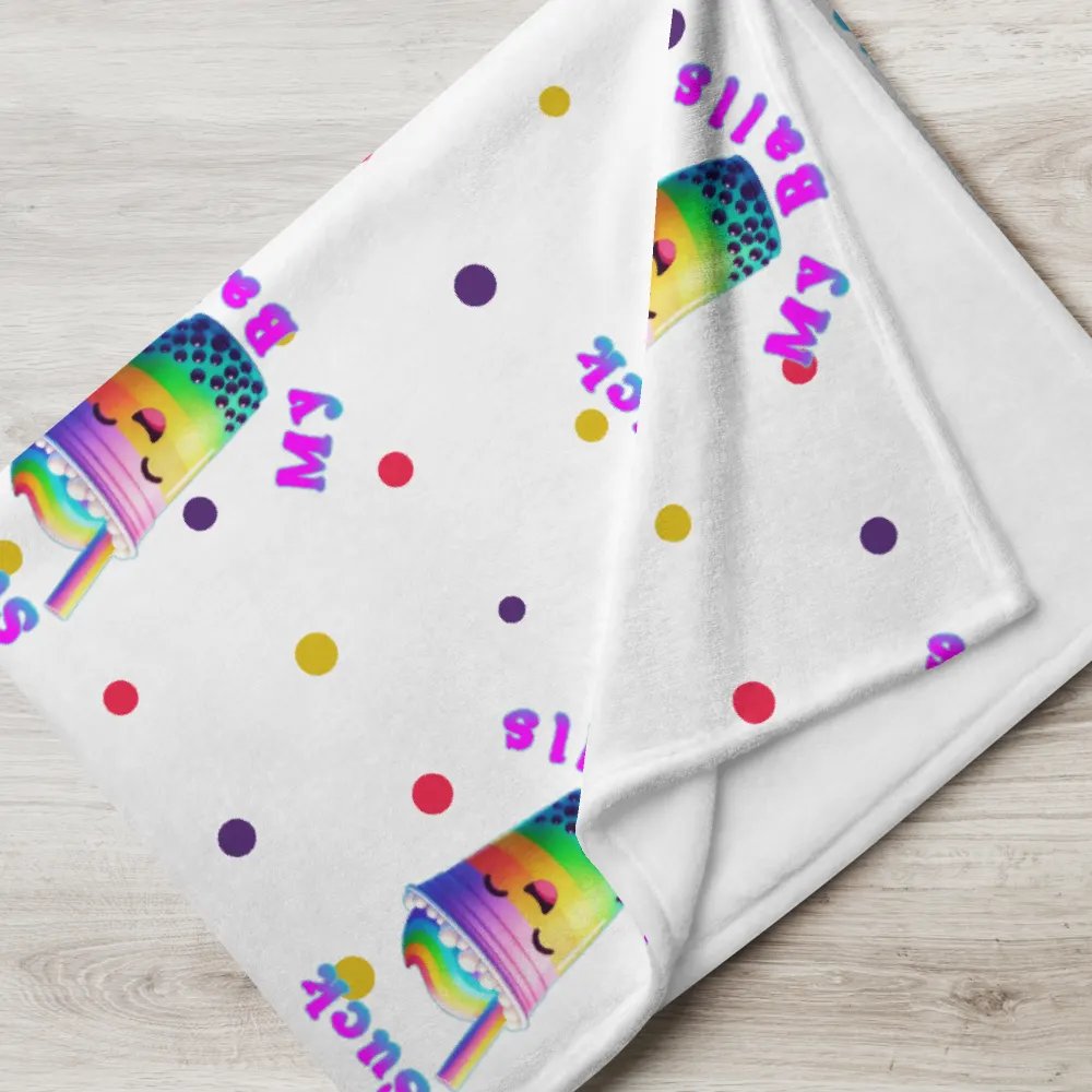 Rainbow Boba Delight Throw Blanket product image (5)