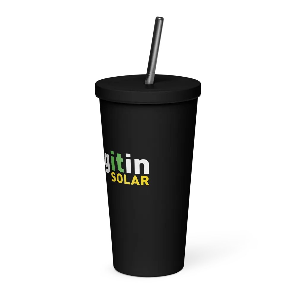 Plug It In Solar High-Quality Insulated Tumbler with Straw product image (3)