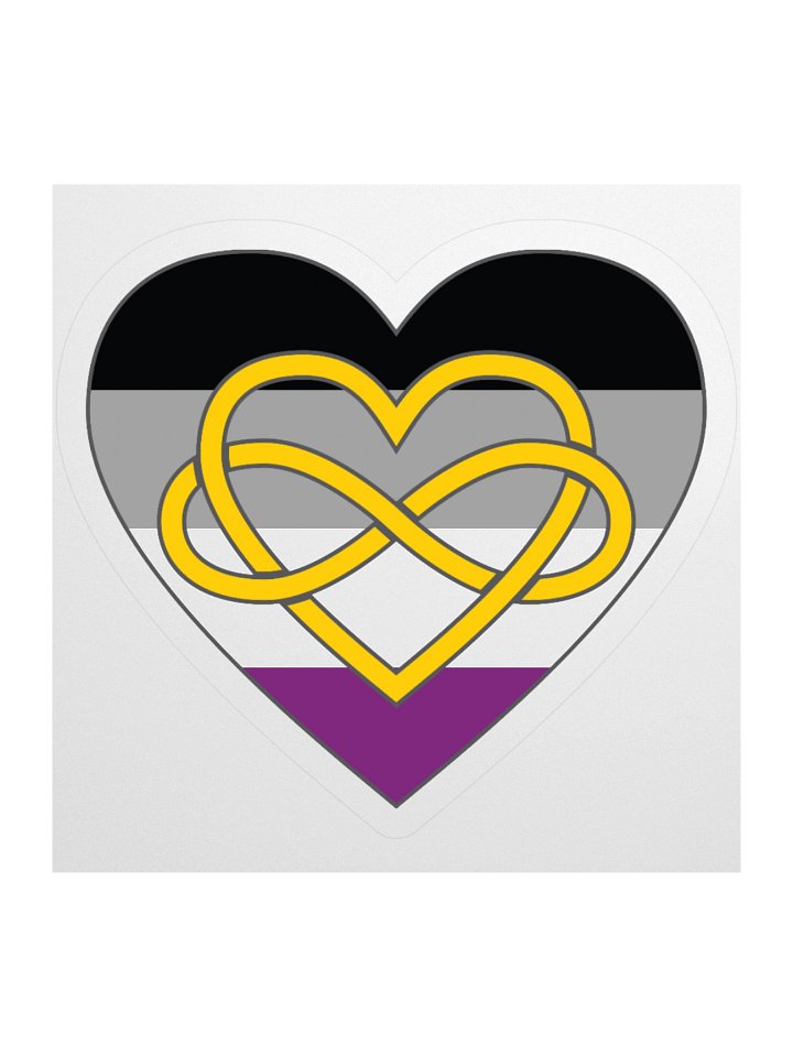 Asexual Pride Flag Polyamory Infinity Heart Sticker product image (3)