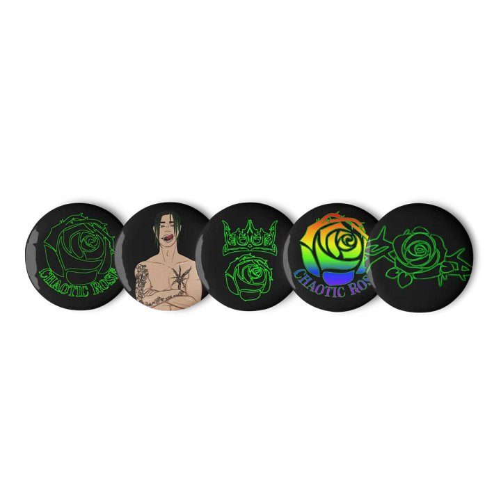 Chaotic Rose Pins Set product image (1)
