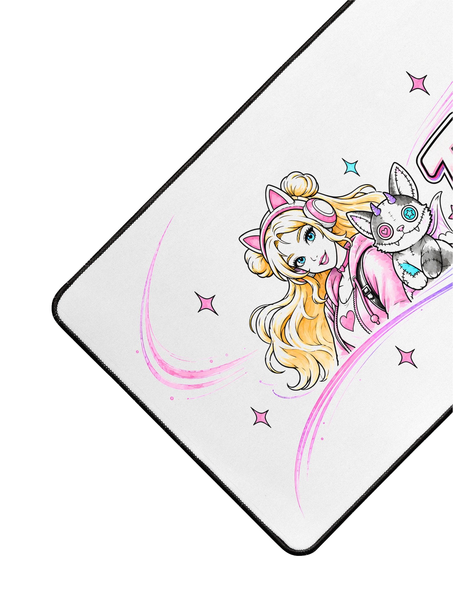 Tabbianne Pink Anime Cat Desk Mat product image (3)