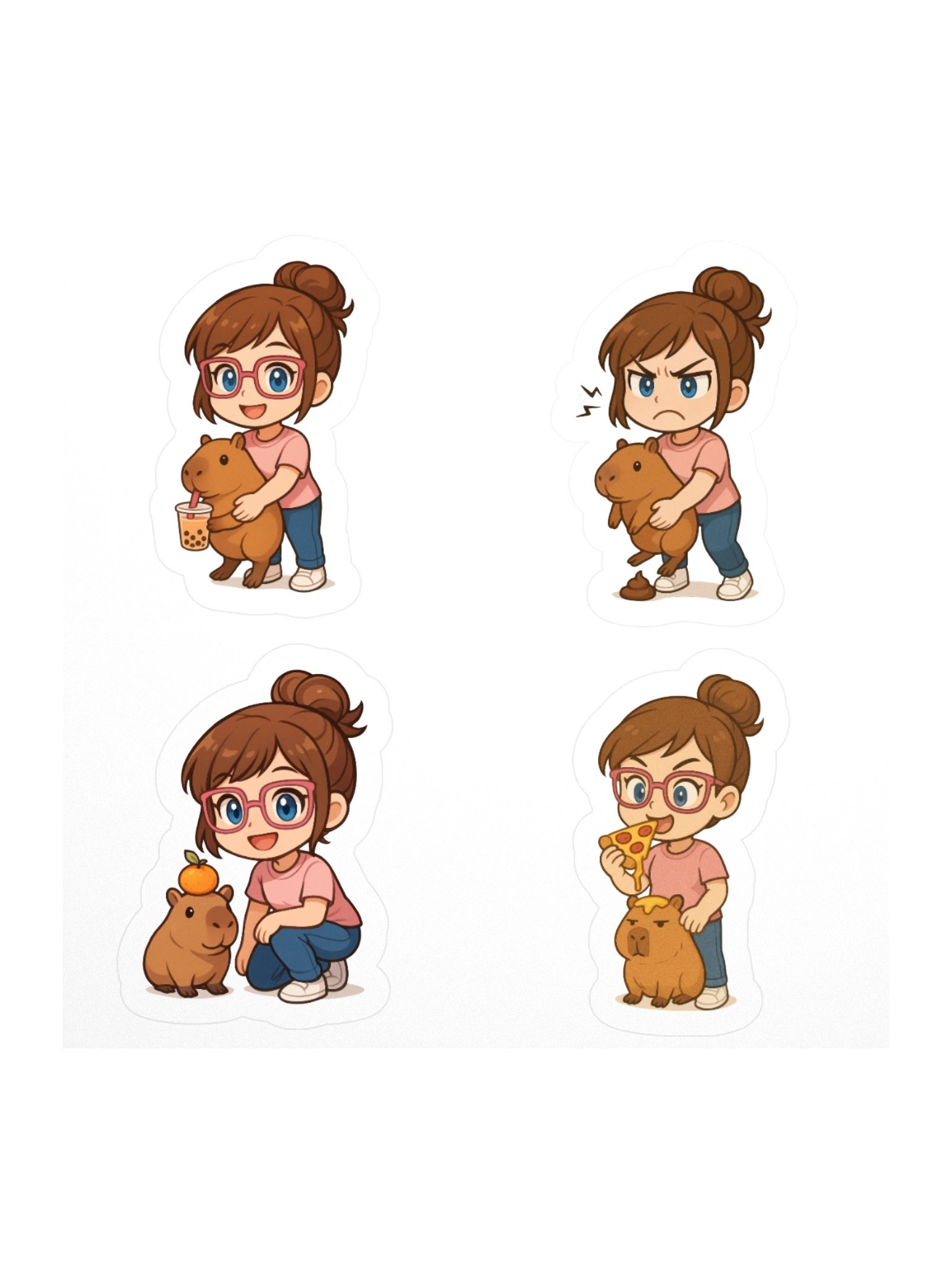 Capybara Stickers Sheet 1 product image (1)