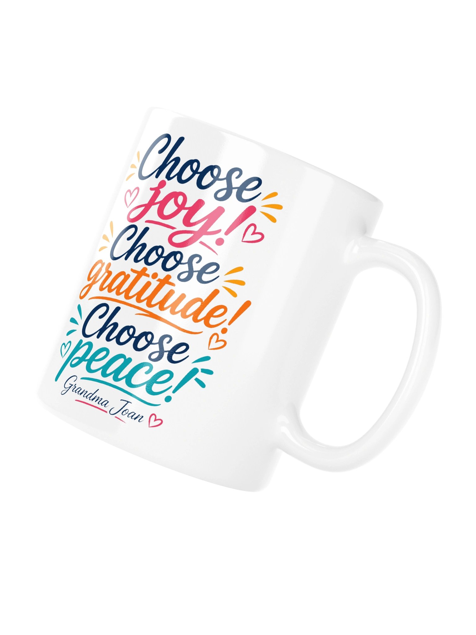 Choose Joy! Choose Gratitude! Choose Peace!! - White Glossy Mug product image (5)