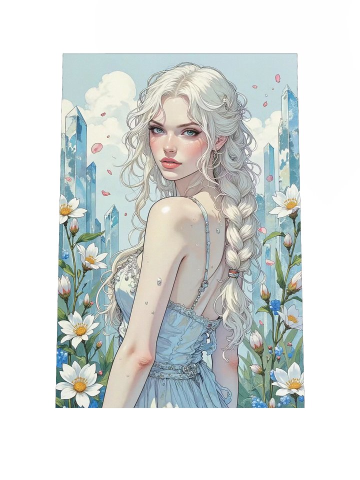 Frost Flower Queen – Winter Fantasy Art Poster product image (3)