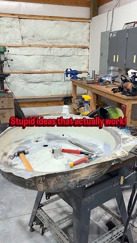Fixing rust holes in sheet metal with nails…!? Stupid ideas that actually work 😂 I have a bunch of little holes in this repla...