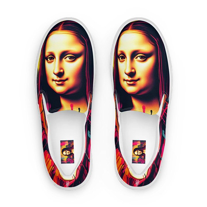 Mona Lisa Remix , Women's Slip on canvas shoes product image (1)