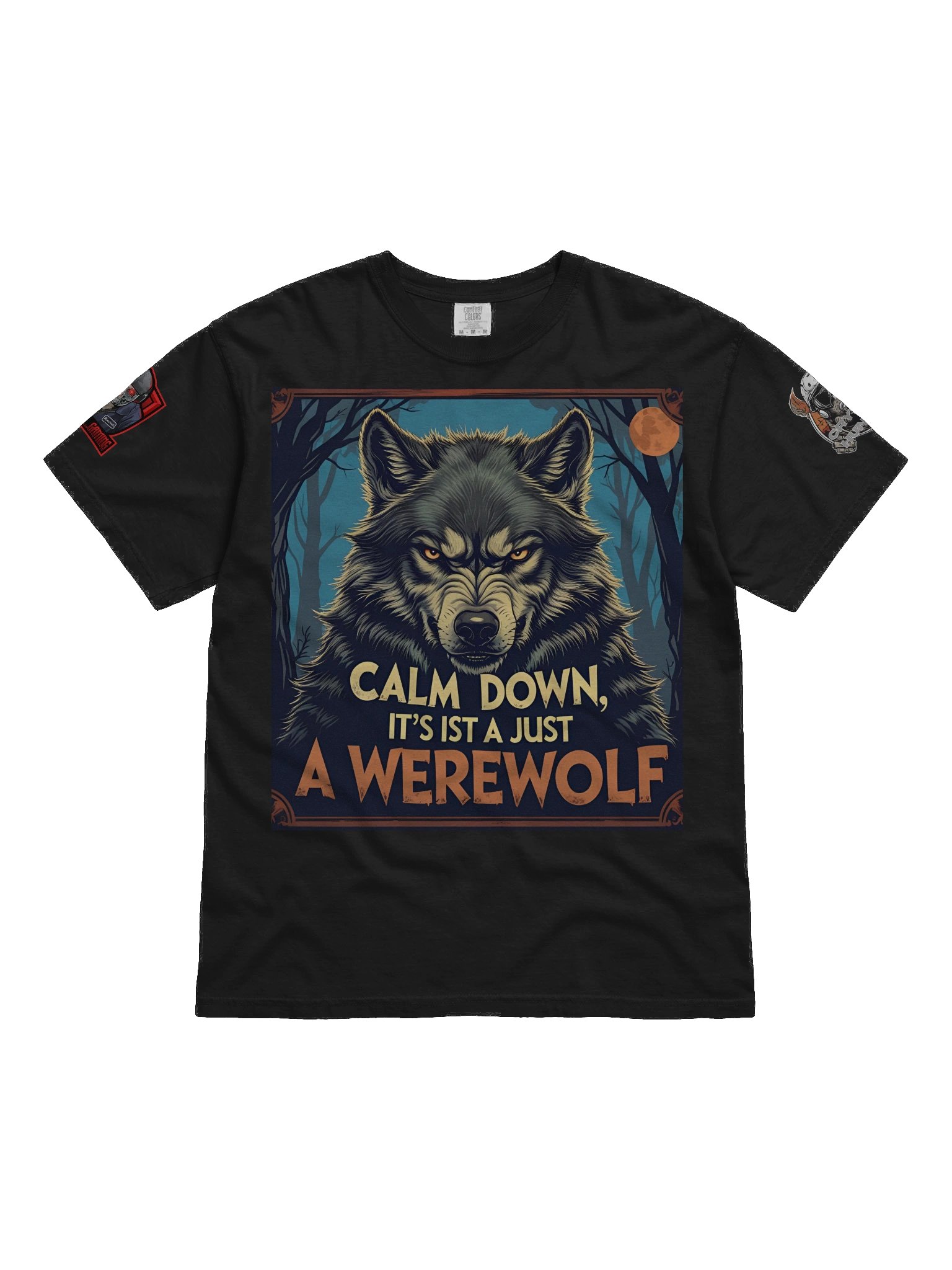 Calm down, it's just a werewolf tee product image (1)