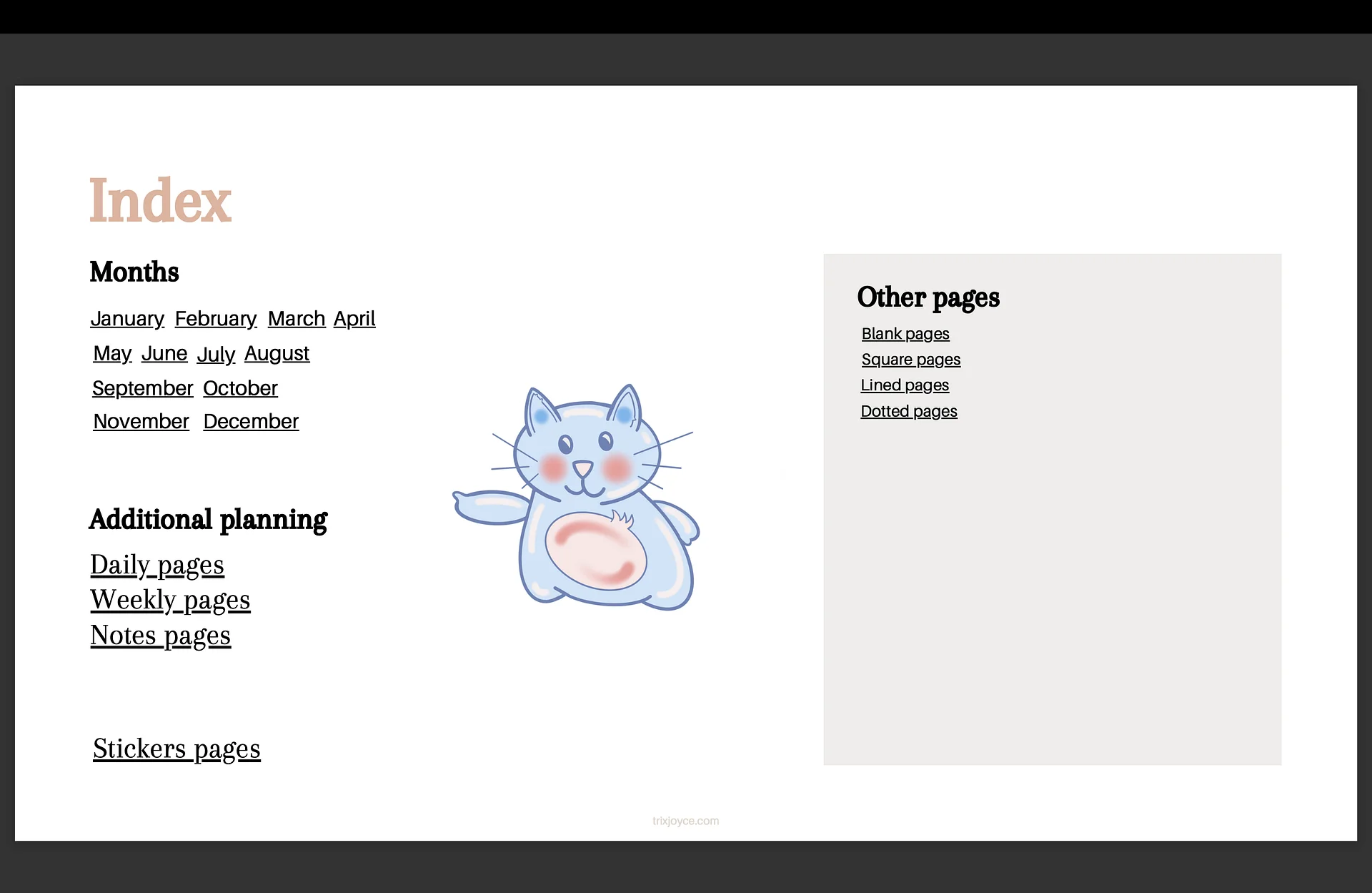 You're Cute! - Undated Digital Planner (download) product image (4)
