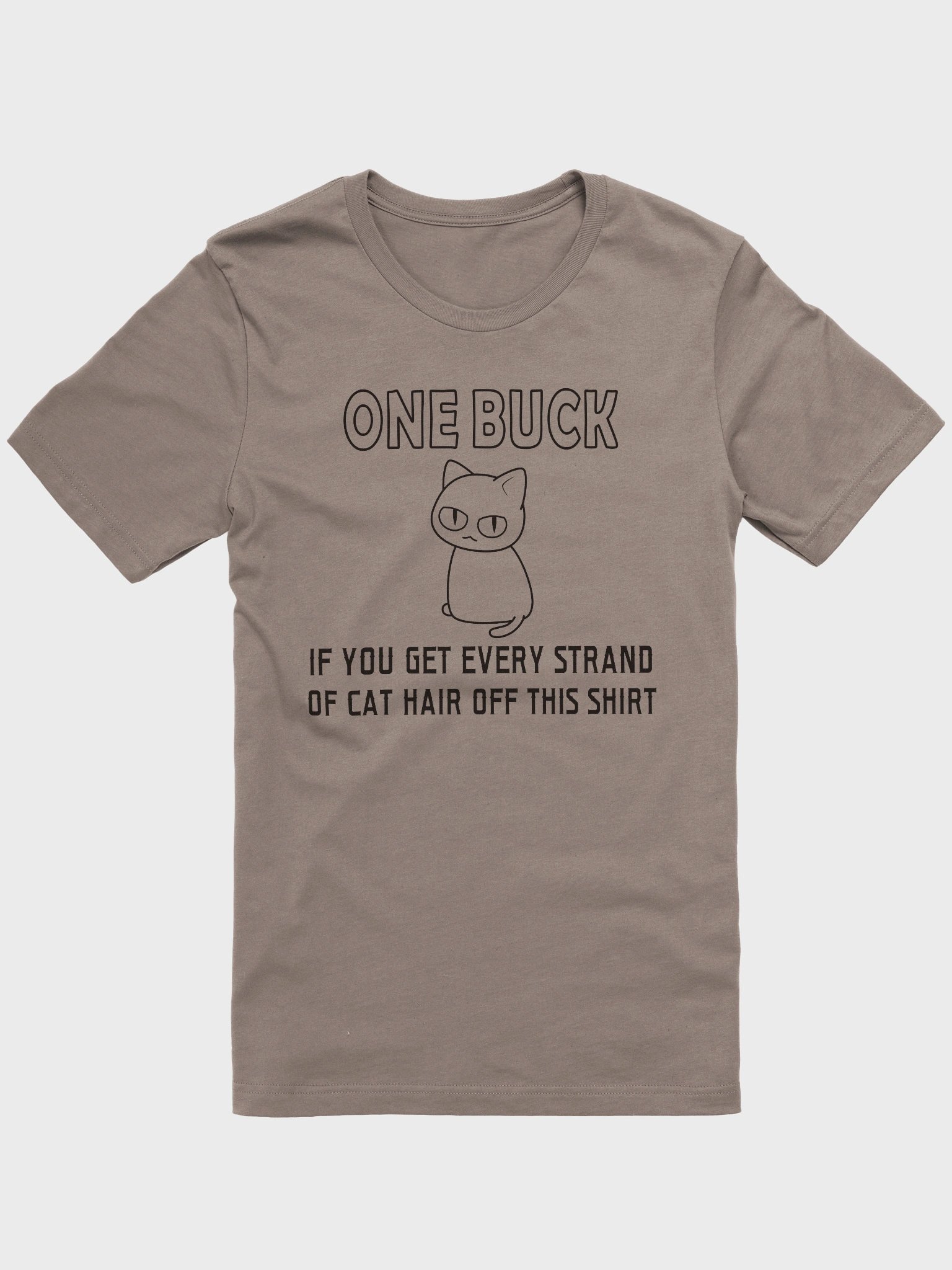 Cat Hair on Shirt (Black Print) - Unisex Adult Super Soft Lightweight T-shirt product image (1)
