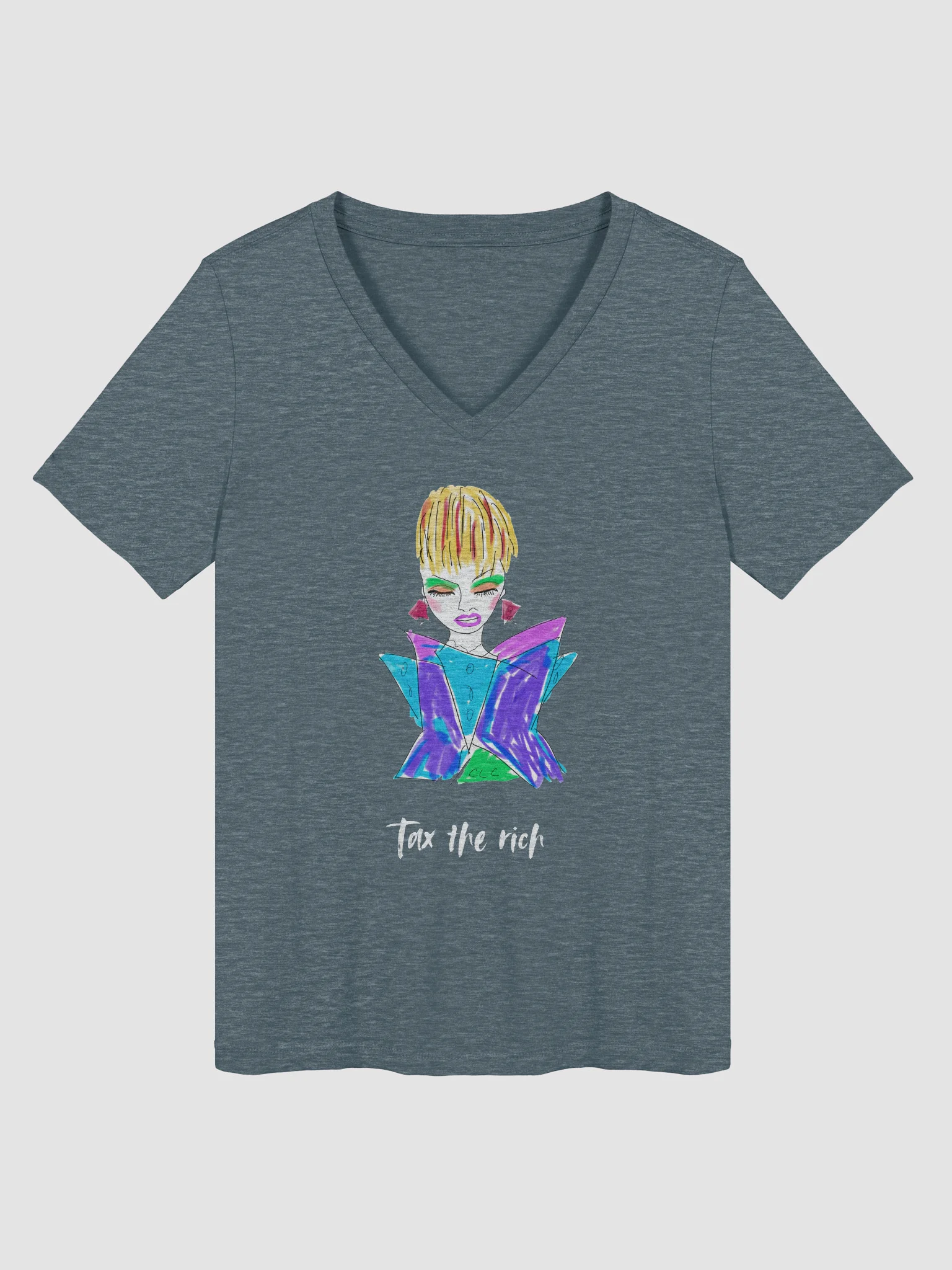Tax The Rich Relaxed V-Neck product image (4)