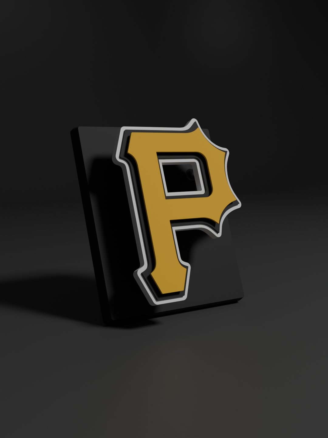 Pittsburgh Pirates 3D Printed Floating Logo Sign (Digital File Only) product image (1)