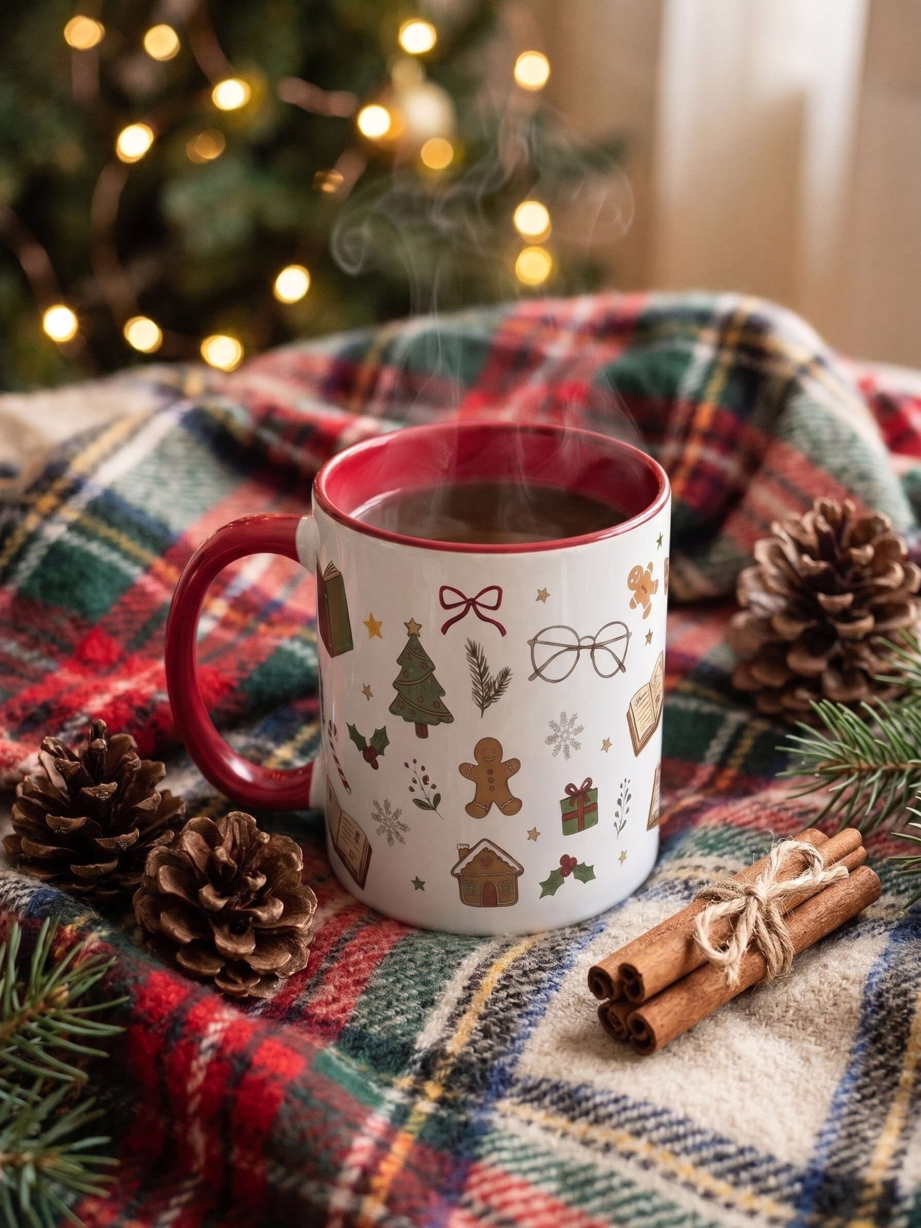 Bookish Christmas Mug – Cozy Gift for Book Lovers & Readers product image (2)