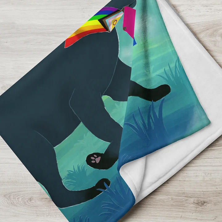 Fox Pride Trout Both Flags - Throw Blanket product image (2)