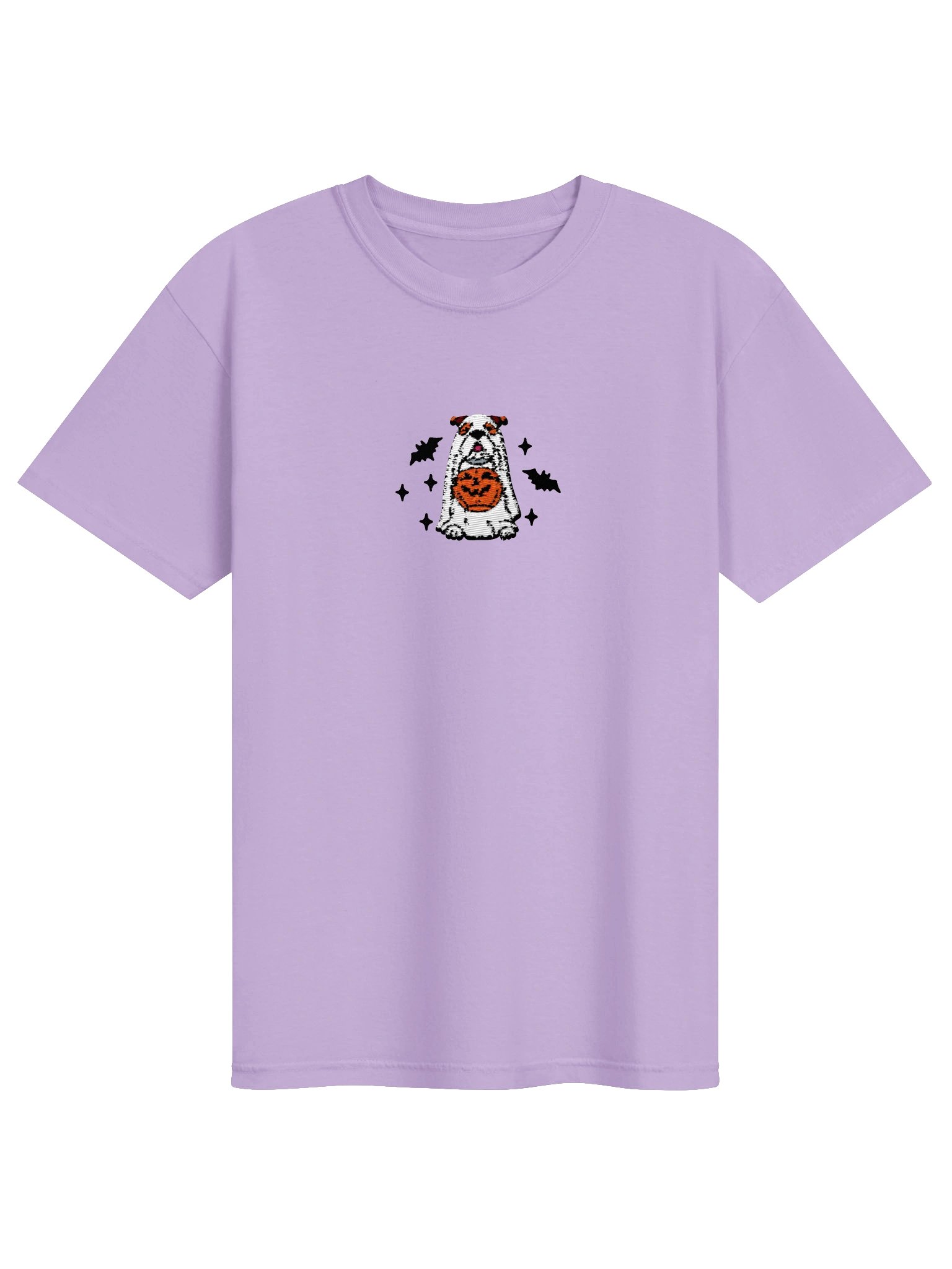 Halloween English Bulldog(Red & White) Embroidered T-Shirt product image (4)