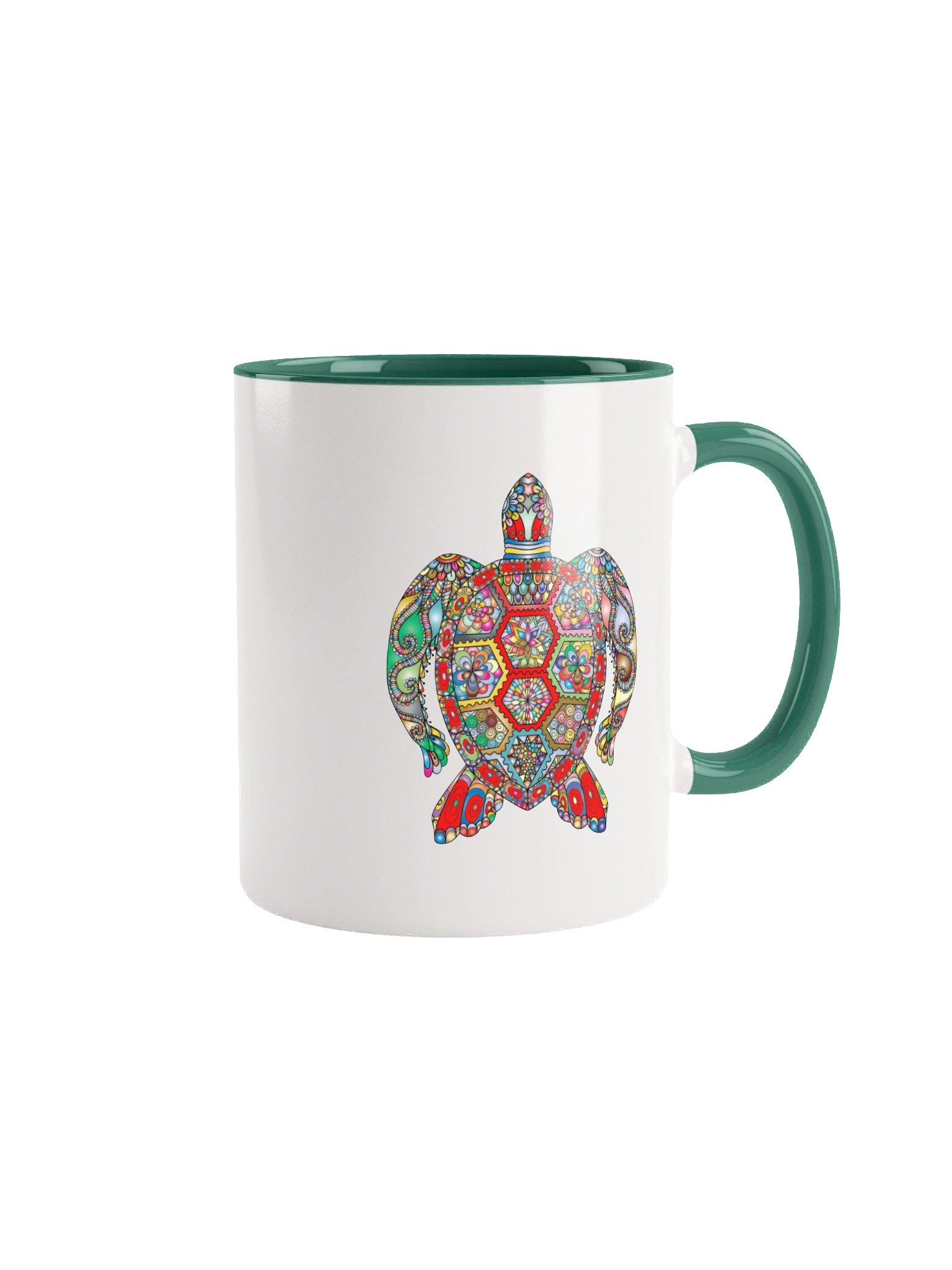 Stained-Glass Turtle Ceramic Mug product image (1)