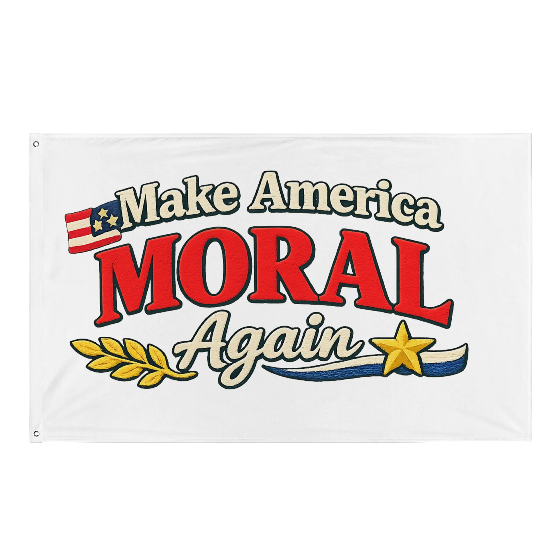 Make America Moral Again Flag (24" x 36") | MORAL Again Design product image (1)