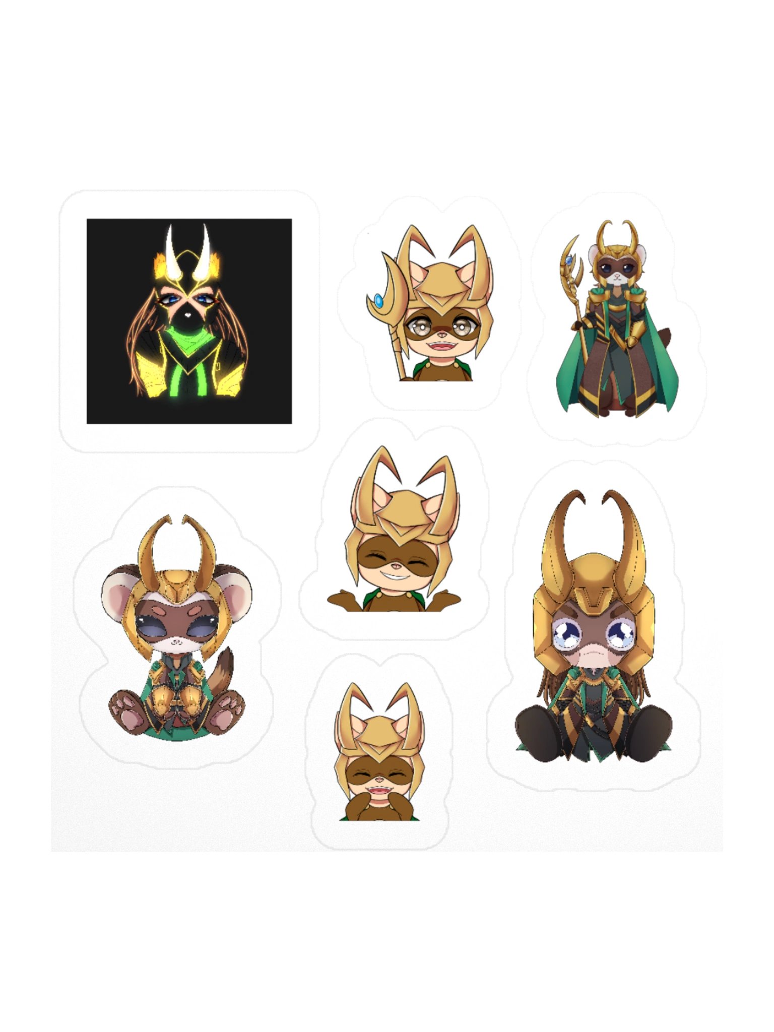 Loki Ferret Sticker Set product image (2)
