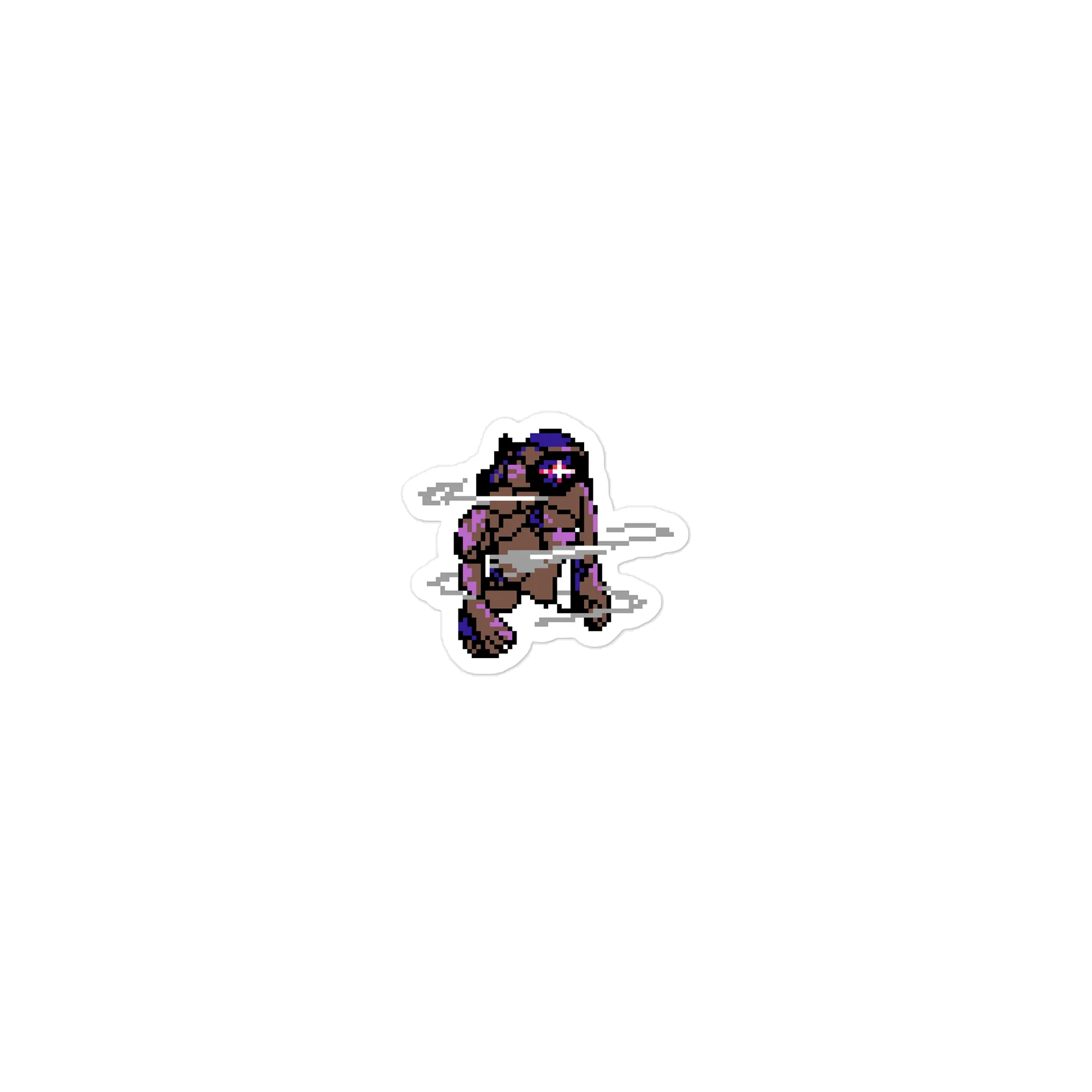Pixelated Eye Creature Die-Cut Stickers product image (1)